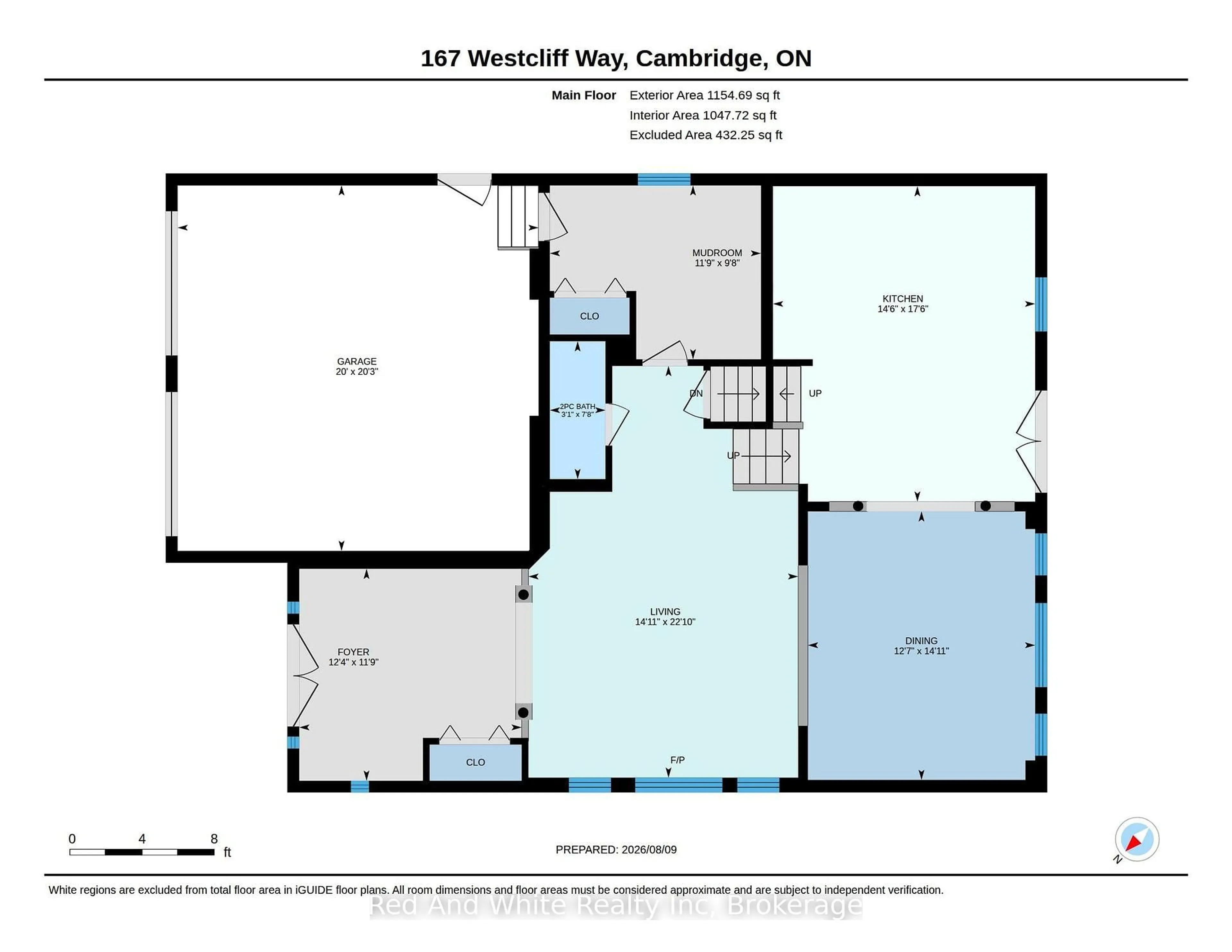Floor plan for 167 Westcliff Way, Cambridge Ontario N1S 0A1