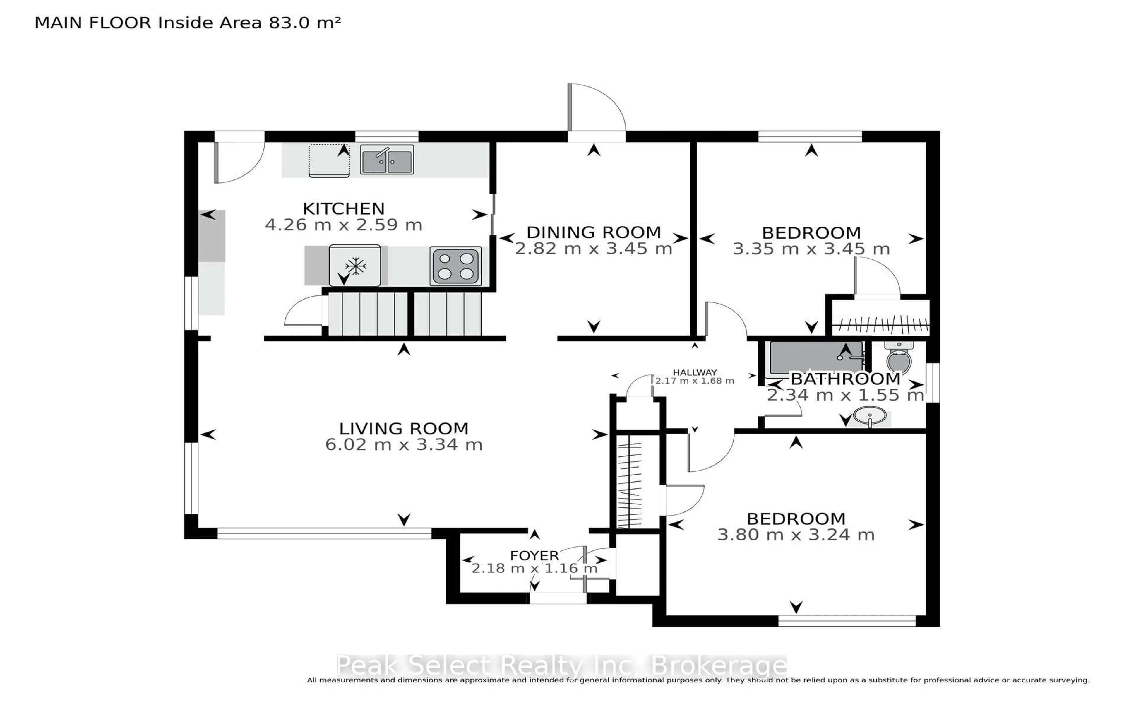 Floor plan for 349 Edward St, South Huron Ontario N0M 1S7