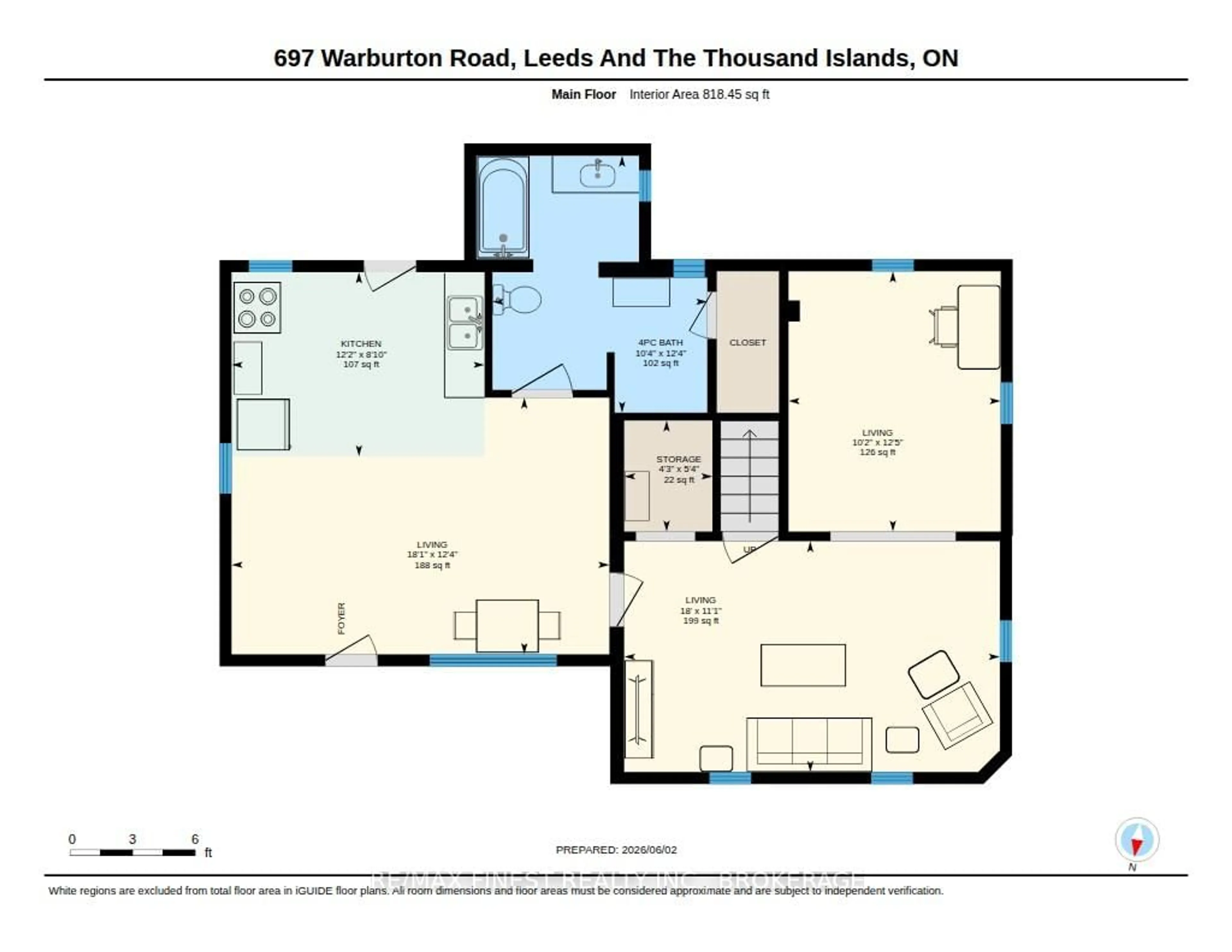 Floor plan for 697 Warburton Rd, Front of Leeds & Seeleys Bay Ontario K0E 1L0