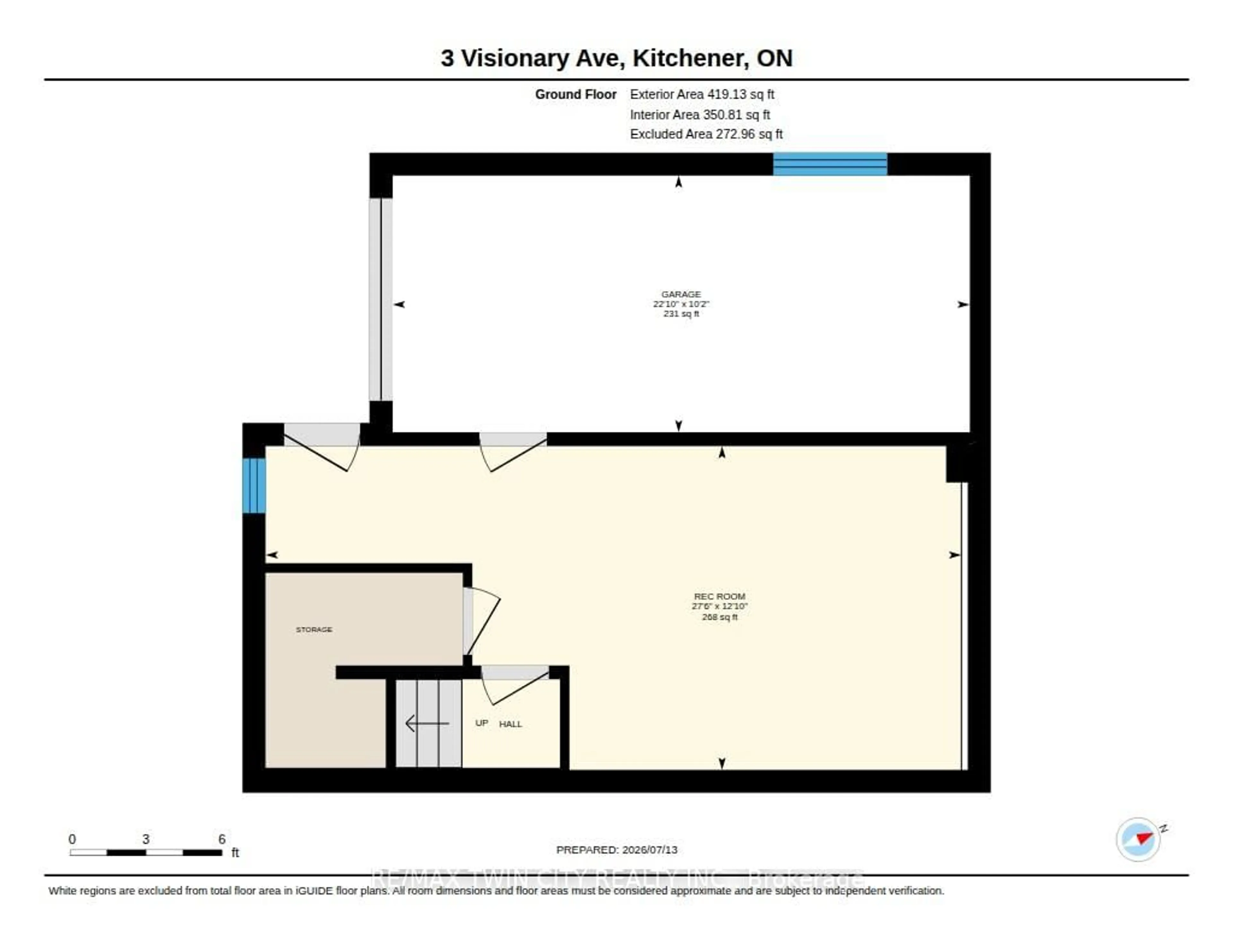 Floor plan for 3 Visionary Ave, Kitchener Ontario N2R 0R7