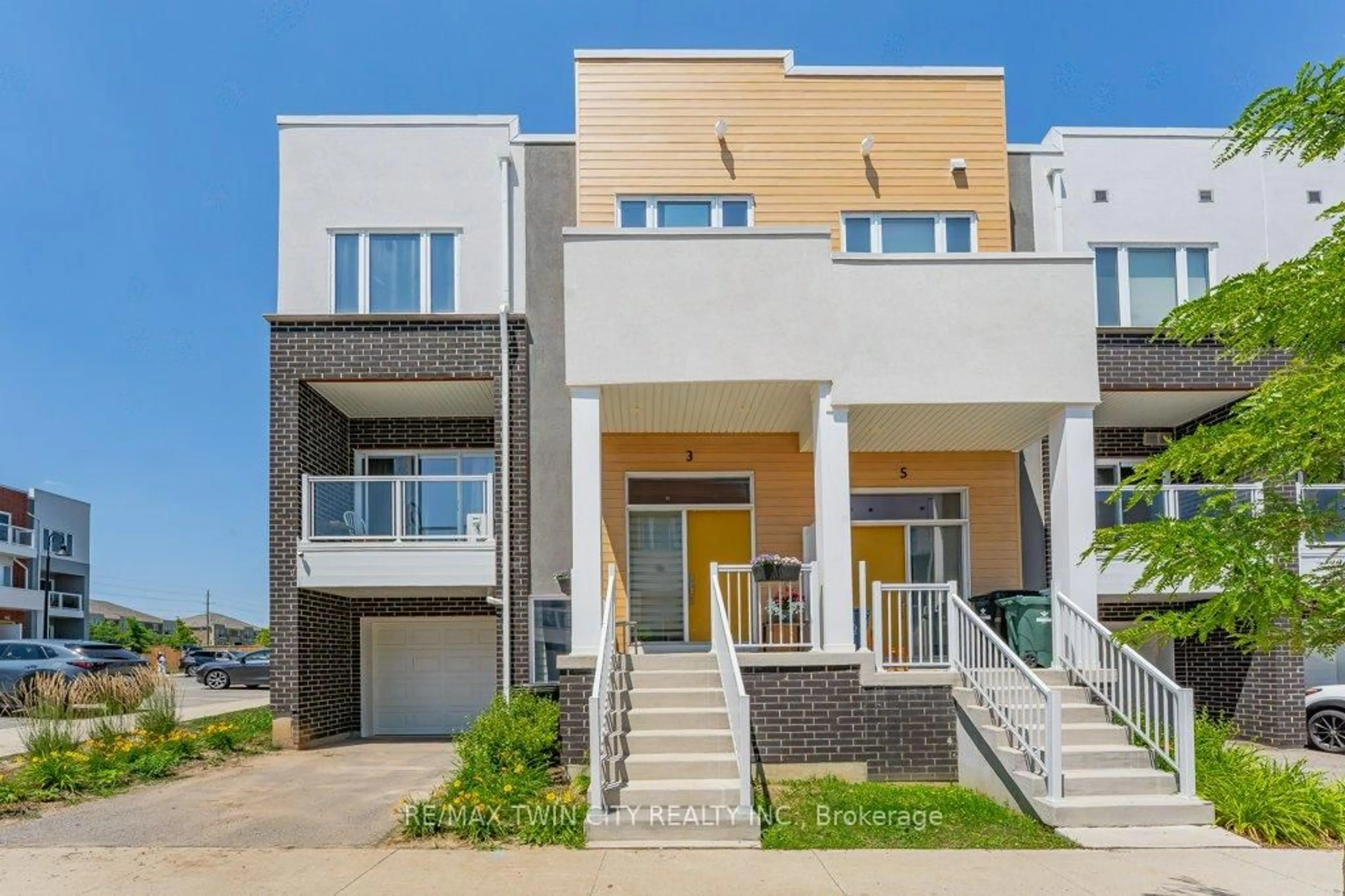Home with vinyl exterior material, street for 3 Visionary Ave, Kitchener Ontario N2R 0R7