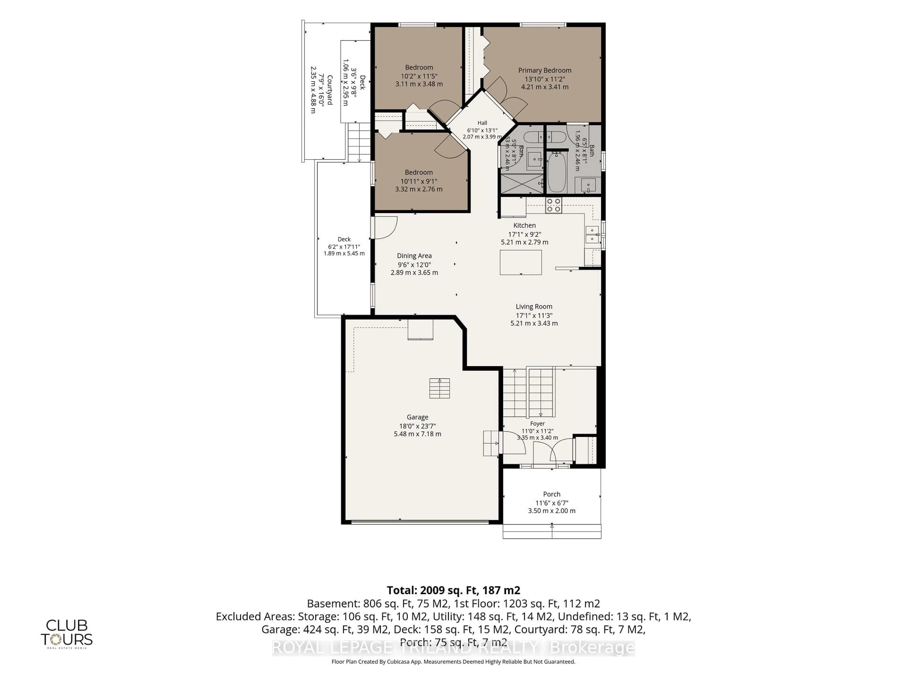Floor plan for 74 Kennedy Pl, London East Ontario N5V 4W1