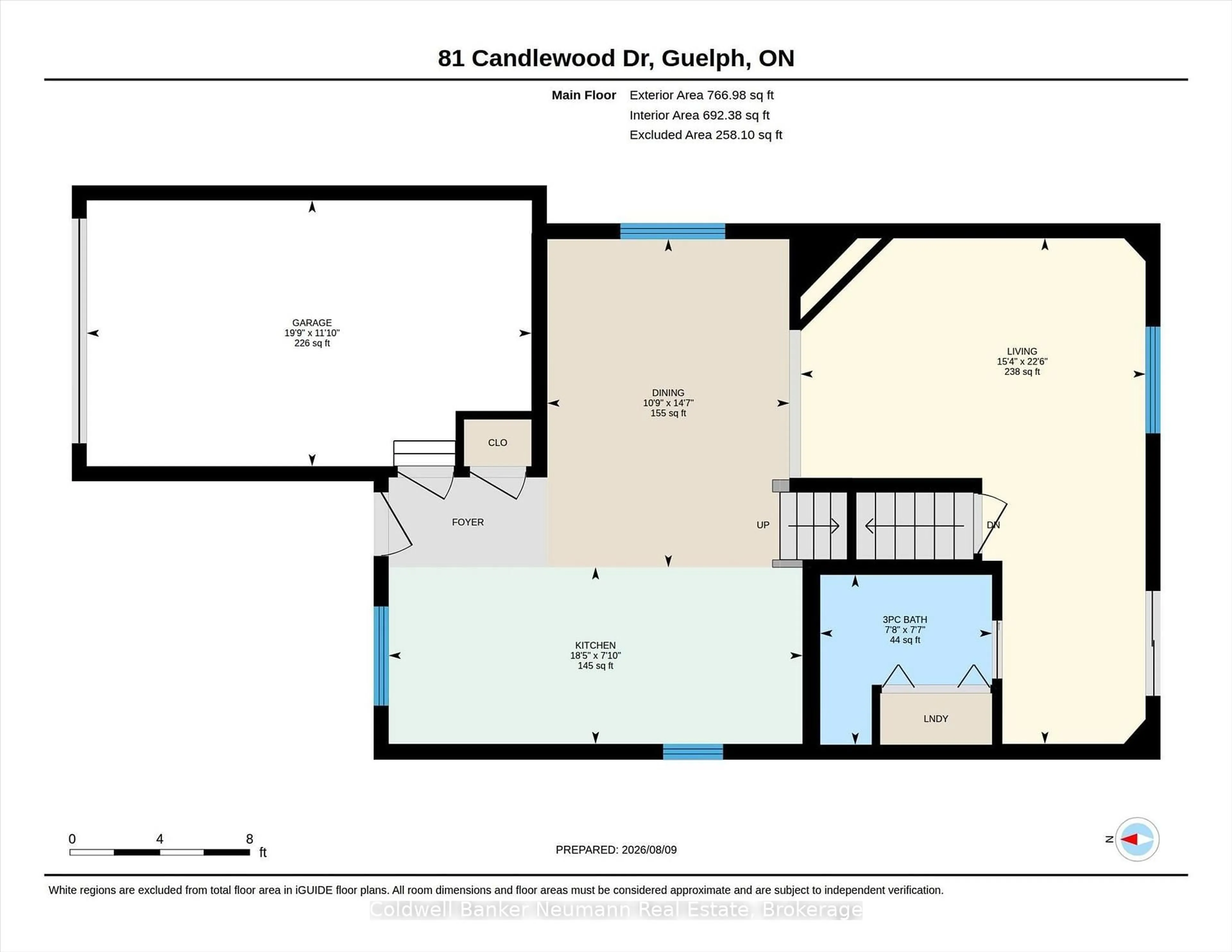 Floor plan for 81 Candlewood Dr, Guelph Ontario N1K 1T7