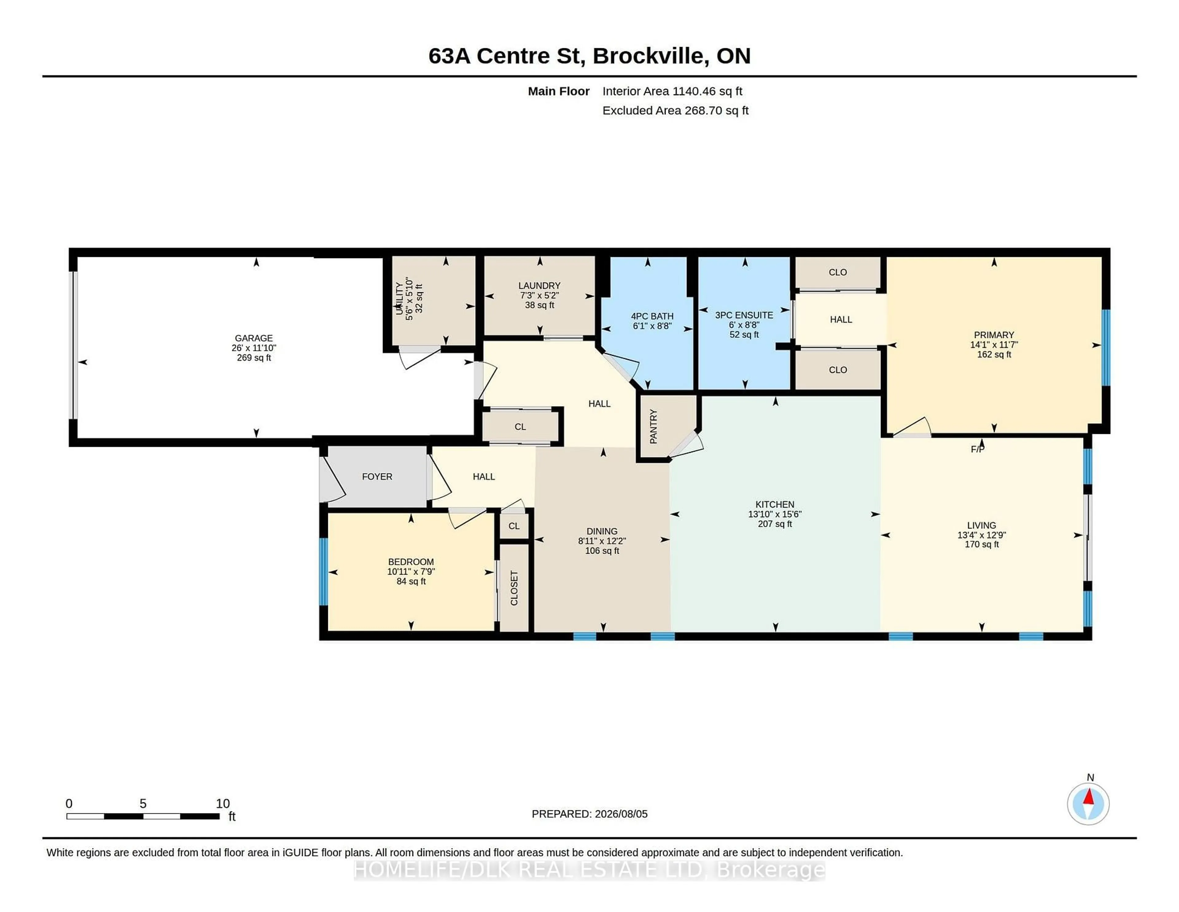 Floor plan for 63A Centre St, Brockville Ontario K6V 0C9