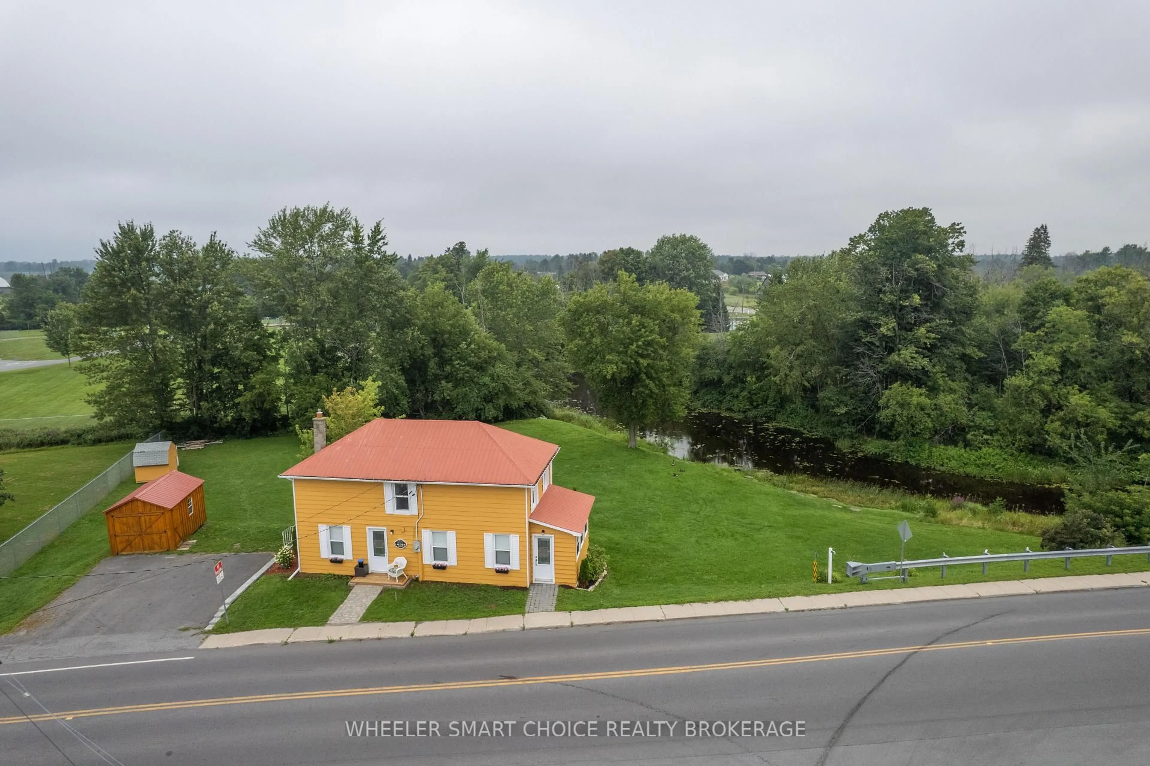 A pic from outside/outdoor area/front of a property/back of a property/a pic from drone, unknown for 17295 County Rd 18 Rd, South Stormont Ontario K0C 2A0