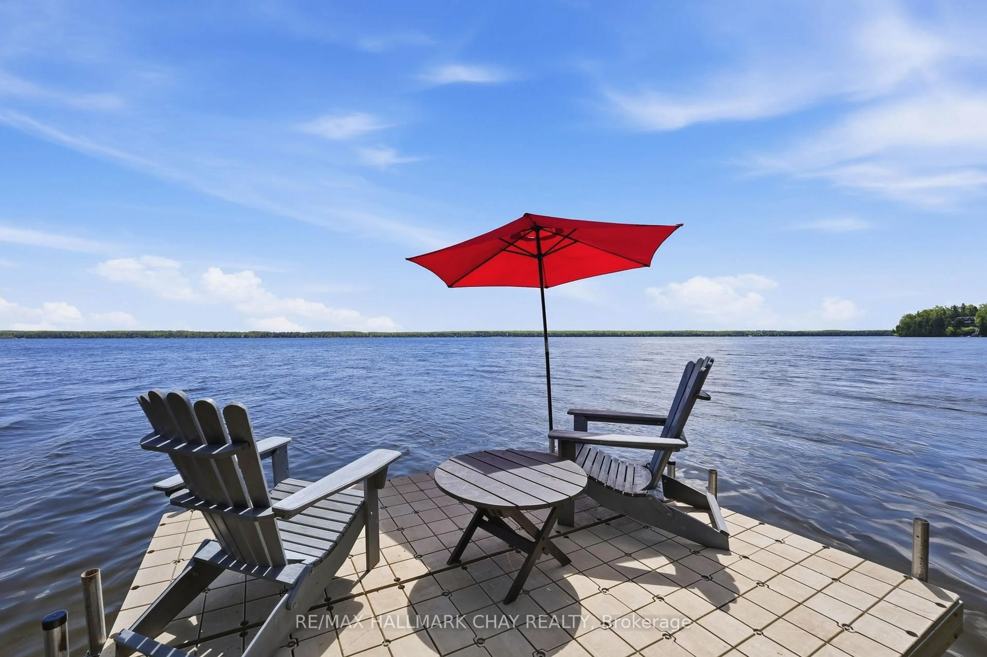Patio, water/lake/river/ocean view for 18 Baker Blvd, Kawartha Lakes Ontario K0M 2B0