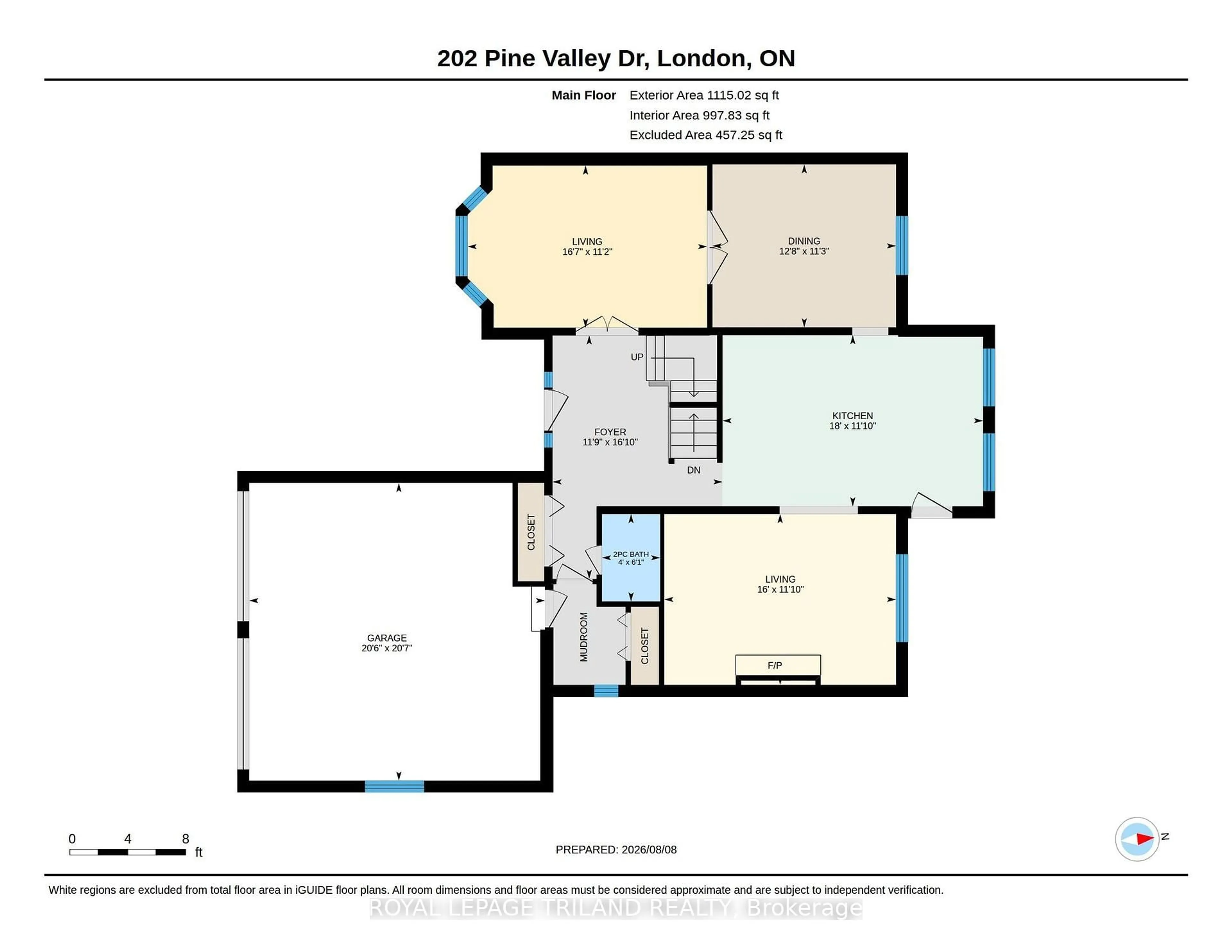 Floor plan for 202 Pine Valley Dr, London South Ontario N6J 4N7