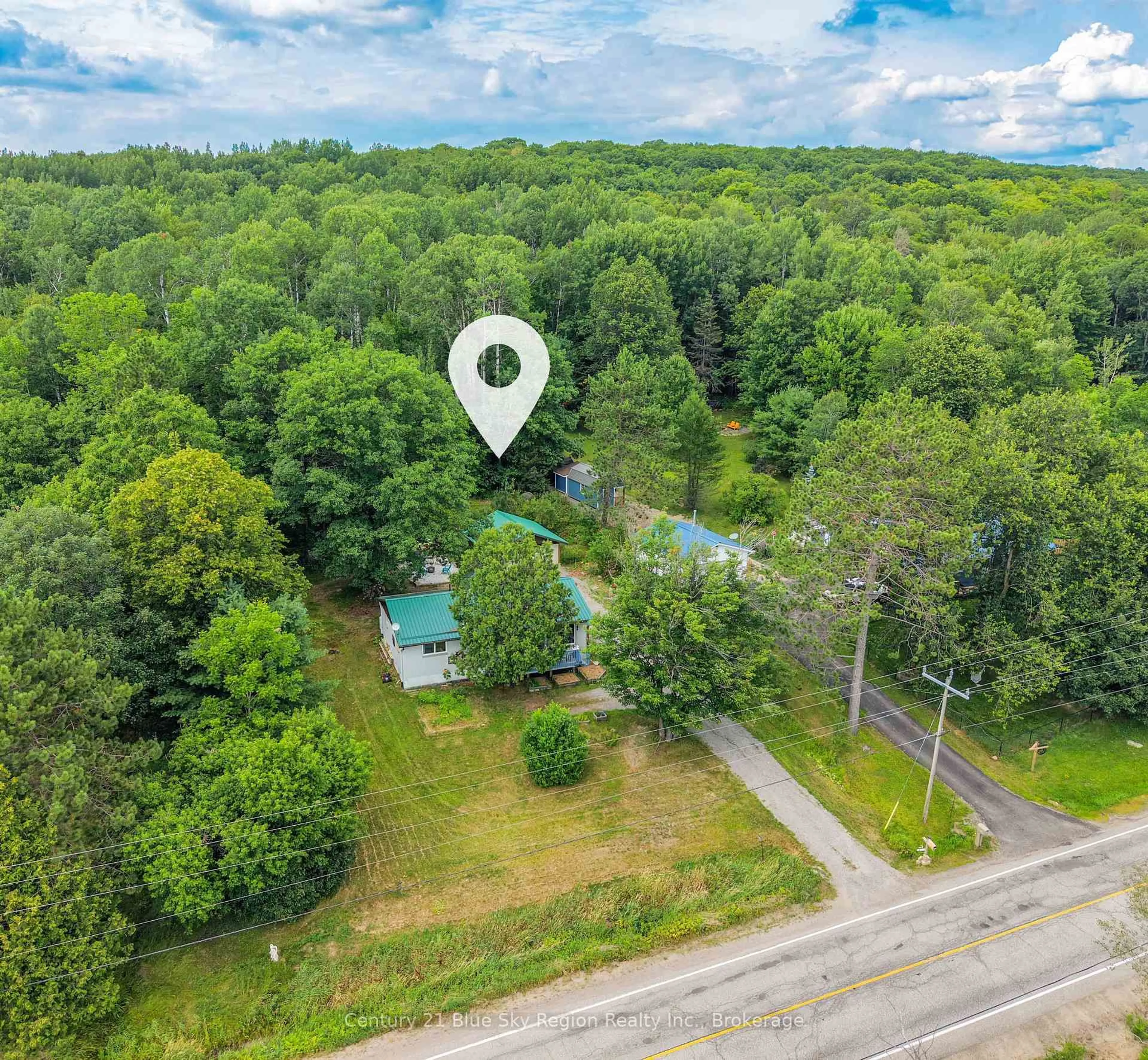 A pic from outside/outdoor area/front of a property/back of a property/a pic from drone, forest/trees view for 273 Astorville Rd, East Ferris Ontario P0H 1B0