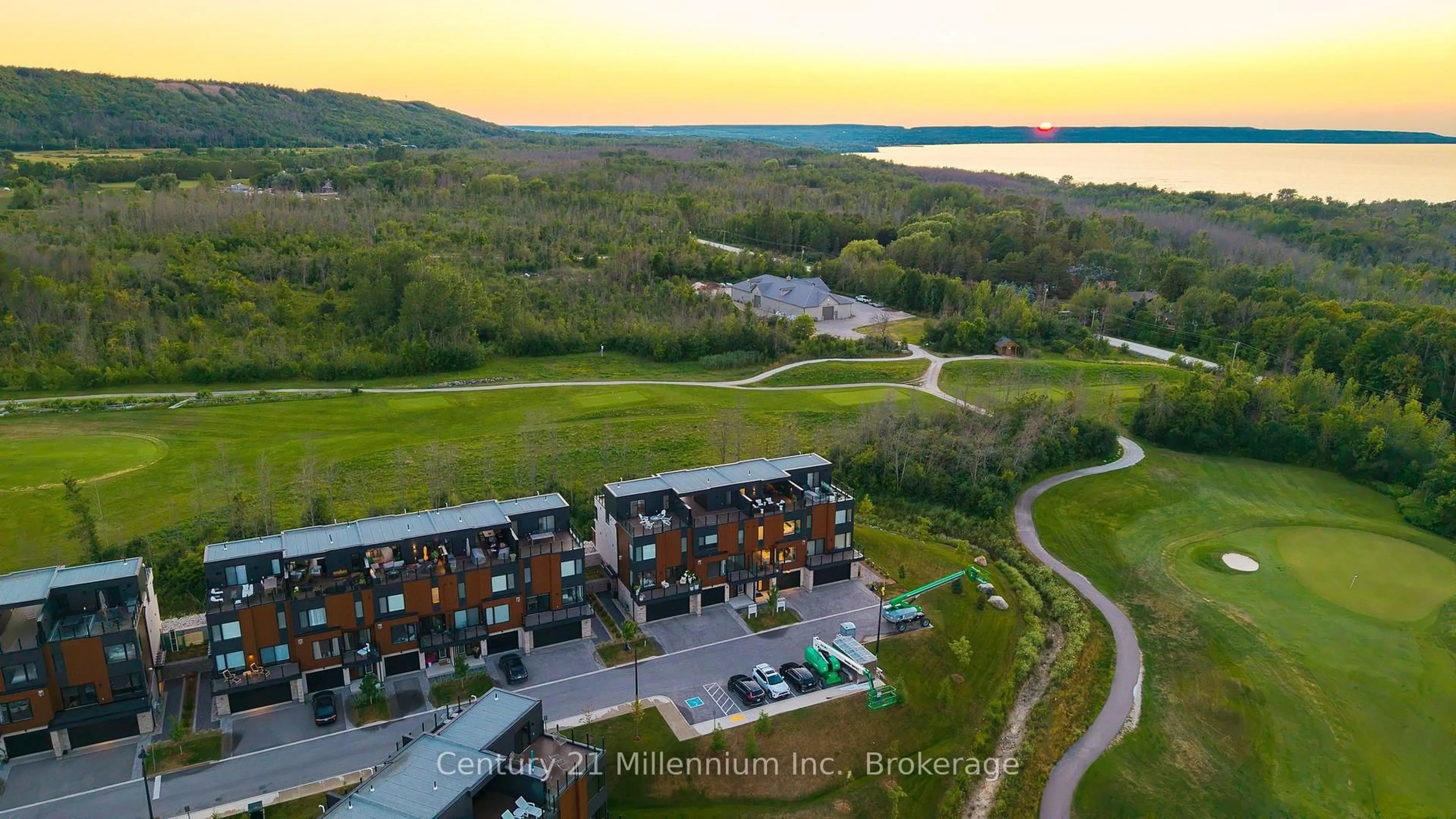 A pic from outside/outdoor area/front of a property/back of a property/a pic from drone, water/lake/river/ocean view for 117 Sladden Crt ## 22, Blue Mountains Ontario N0H 2P0