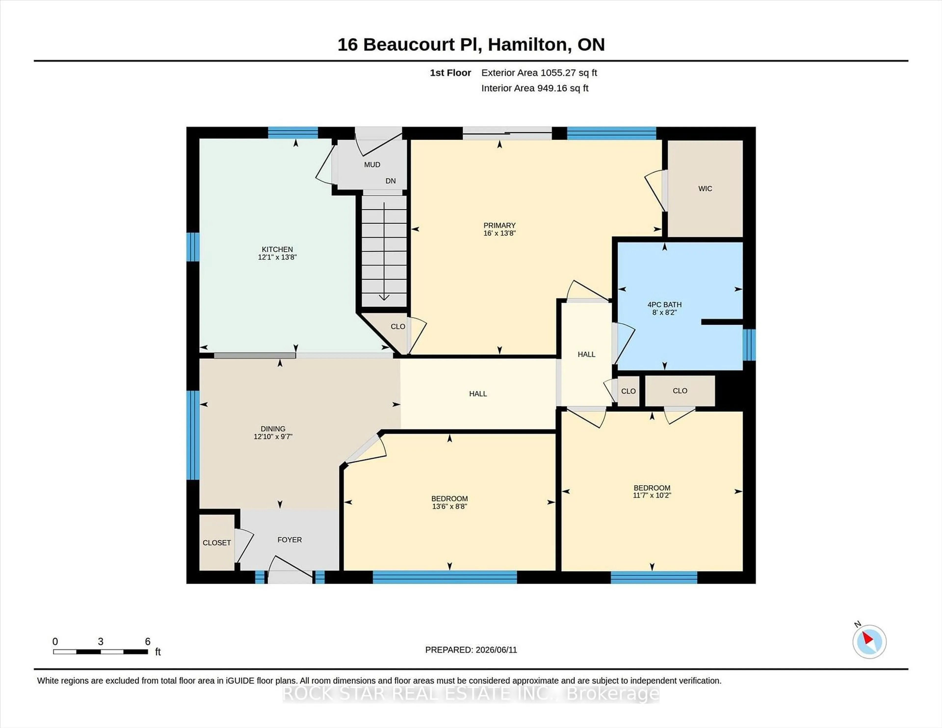 Floor plan for 16 BEAUCOURT Pl, Hamilton Ontario L8S 2P7