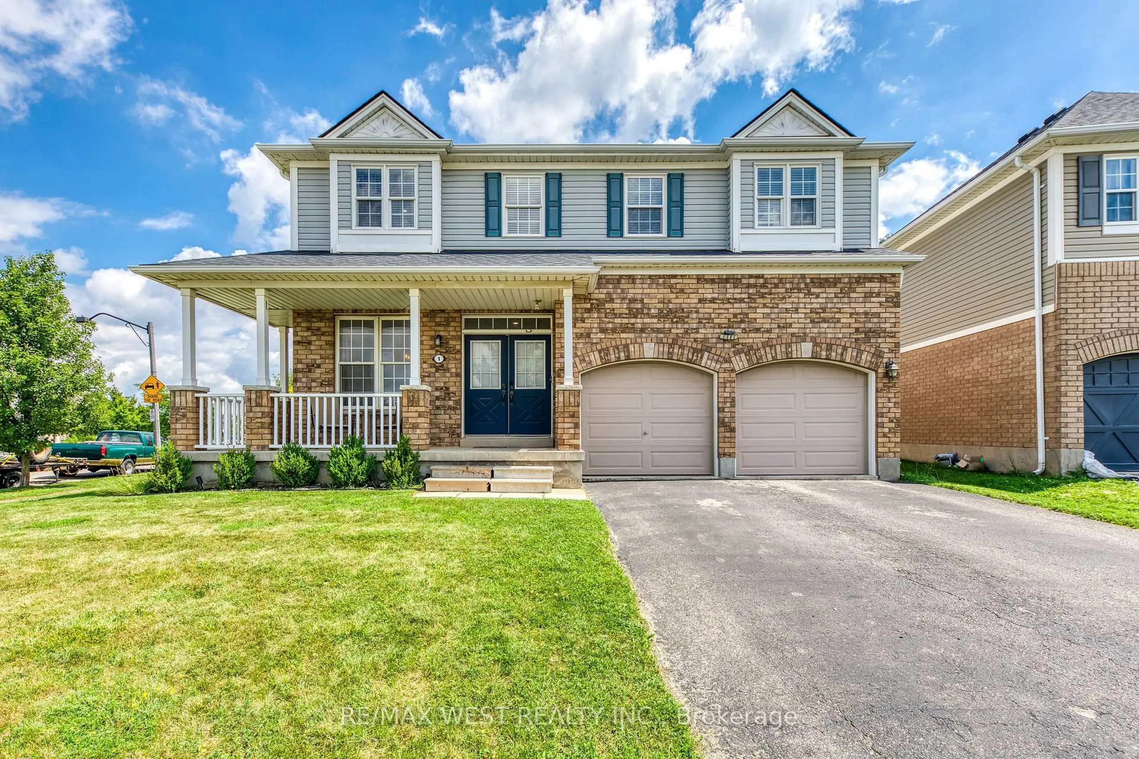 Home with brick exterior material, street for 1 Avedisian St, Brantford Ontario N3T 0A5