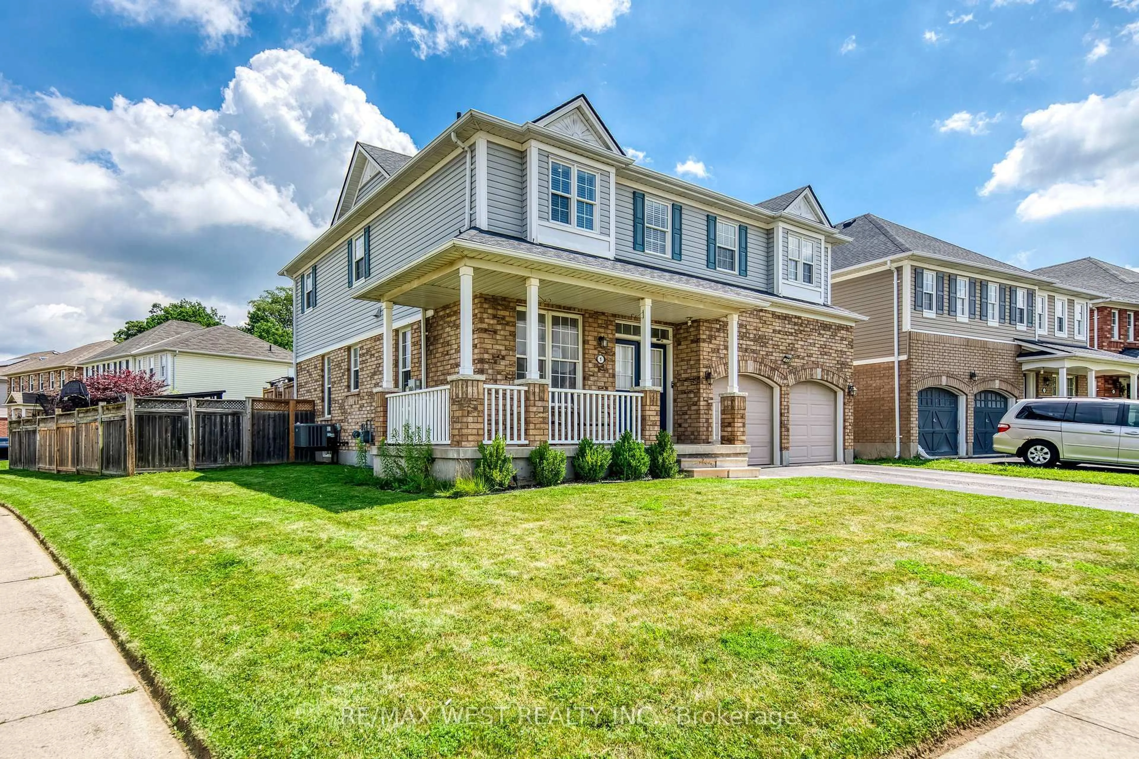 Home with brick exterior material, street for 1 Avedisian St, Brantford Ontario N3T 0A5