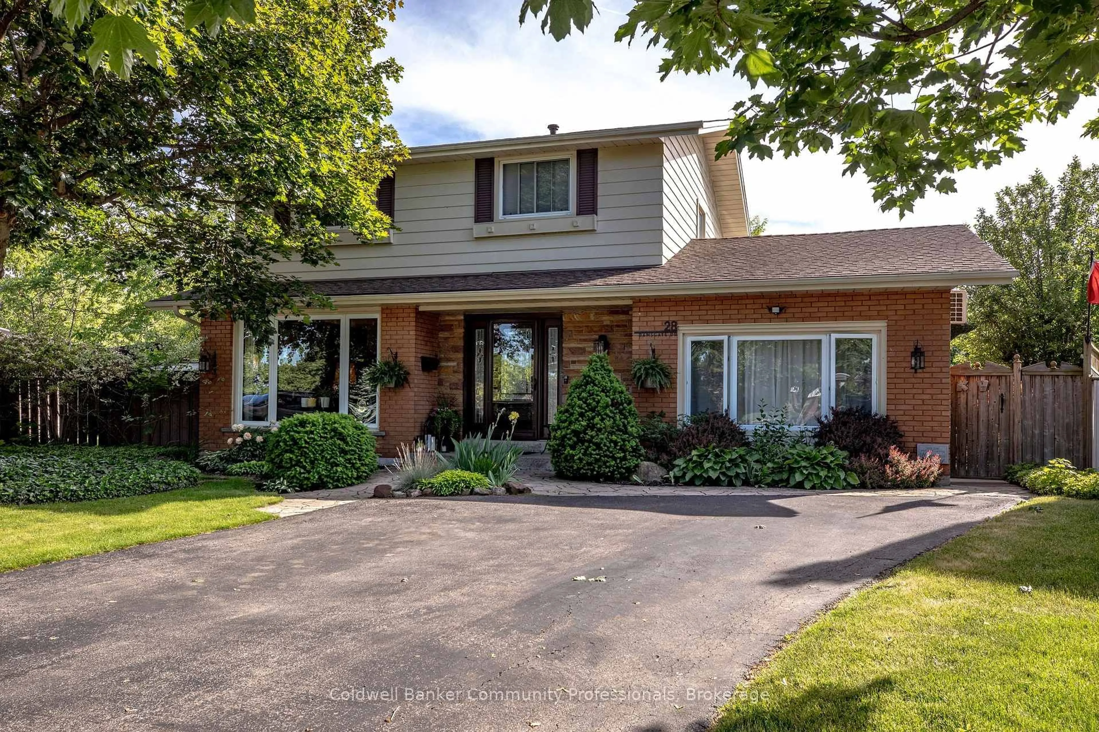 Home with brick exterior material, street for 28 Ramsgate Dr, Hamilton Ontario L8G 3V5