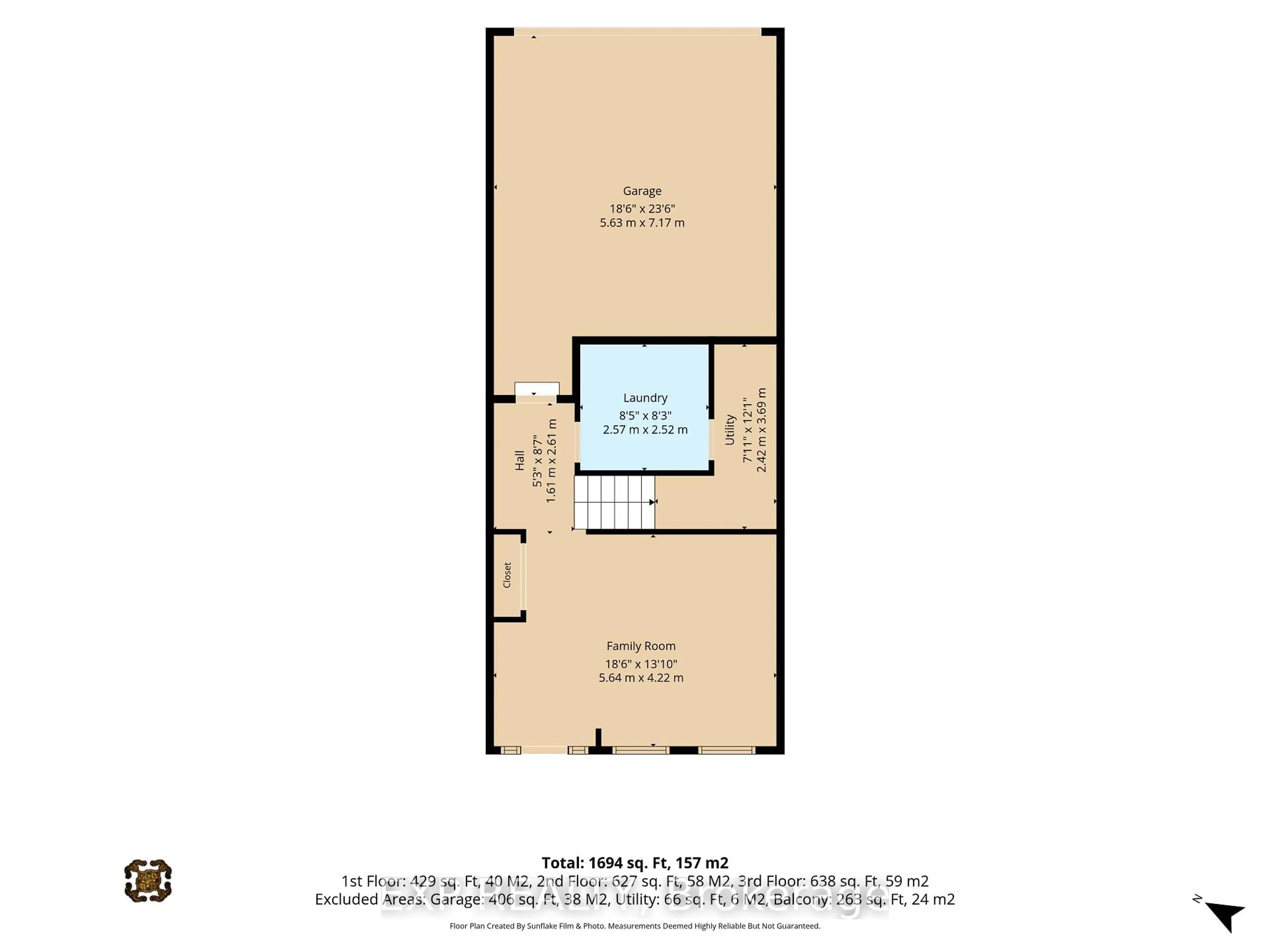 Floor plan for 3705 Riverbreeze St #E, Ottawa Ontario K2J 0S1