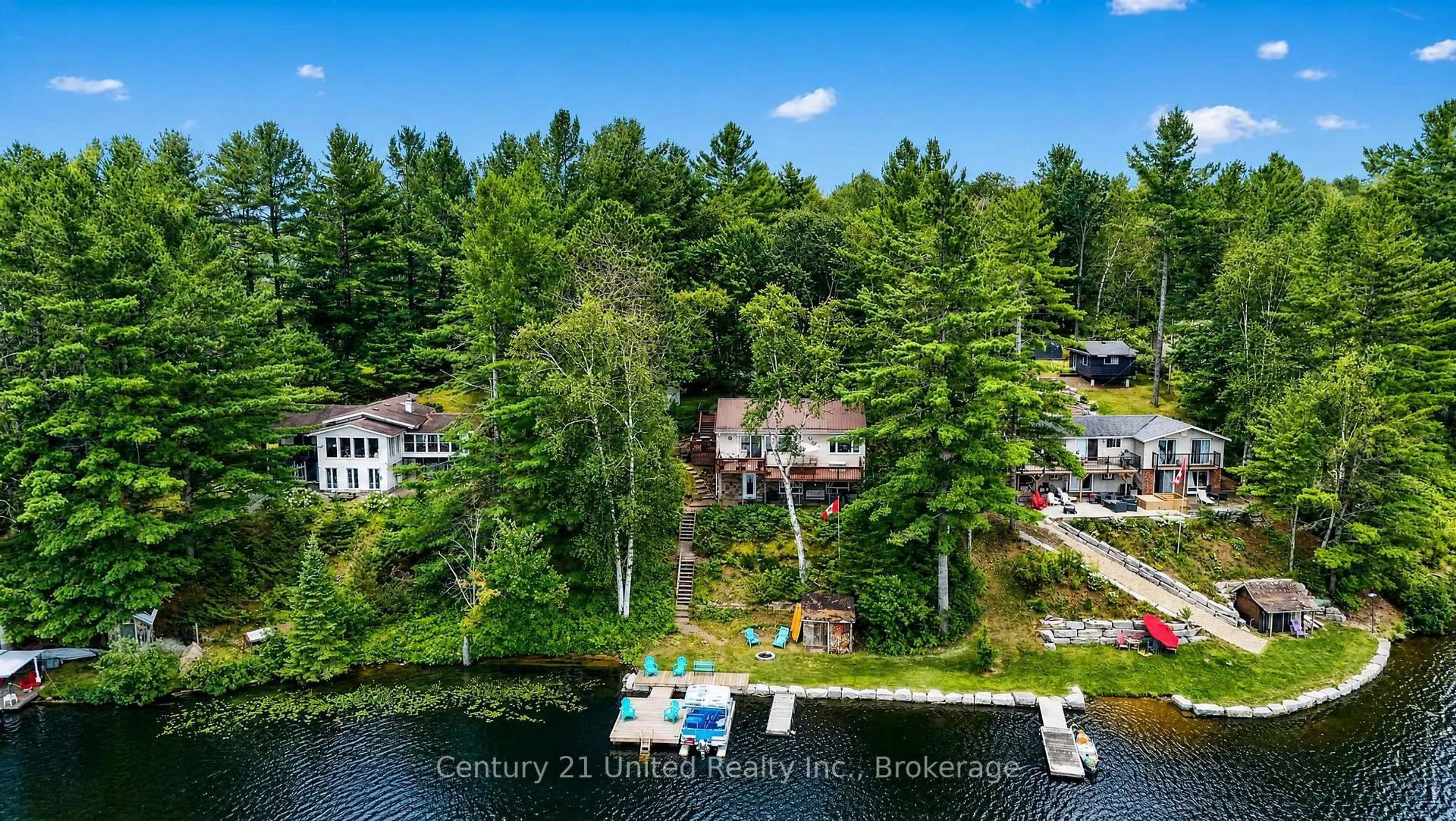 A pic from outside/outdoor area/front of a property/back of a property/a pic from drone, water/lake/river/ocean view for 166 Golden Shores Rd, Bancroft Ontario K0L 1C0