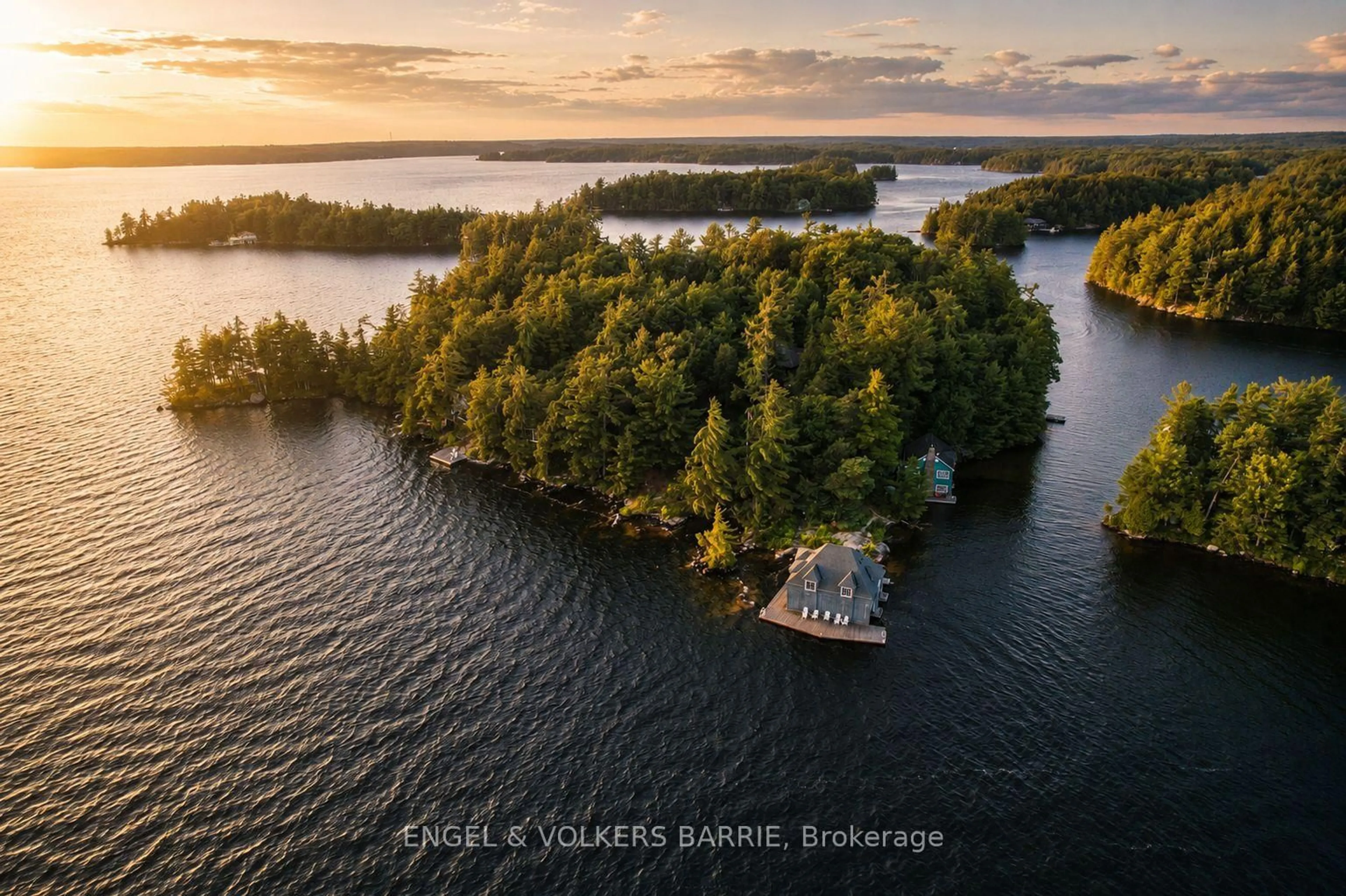 A pic from outside/outdoor area/front of a property/back of a property/a pic from drone, water/lake/river/ocean view for 1 WASAN R40, Muskoka Lakes Ontario P0B 1J0