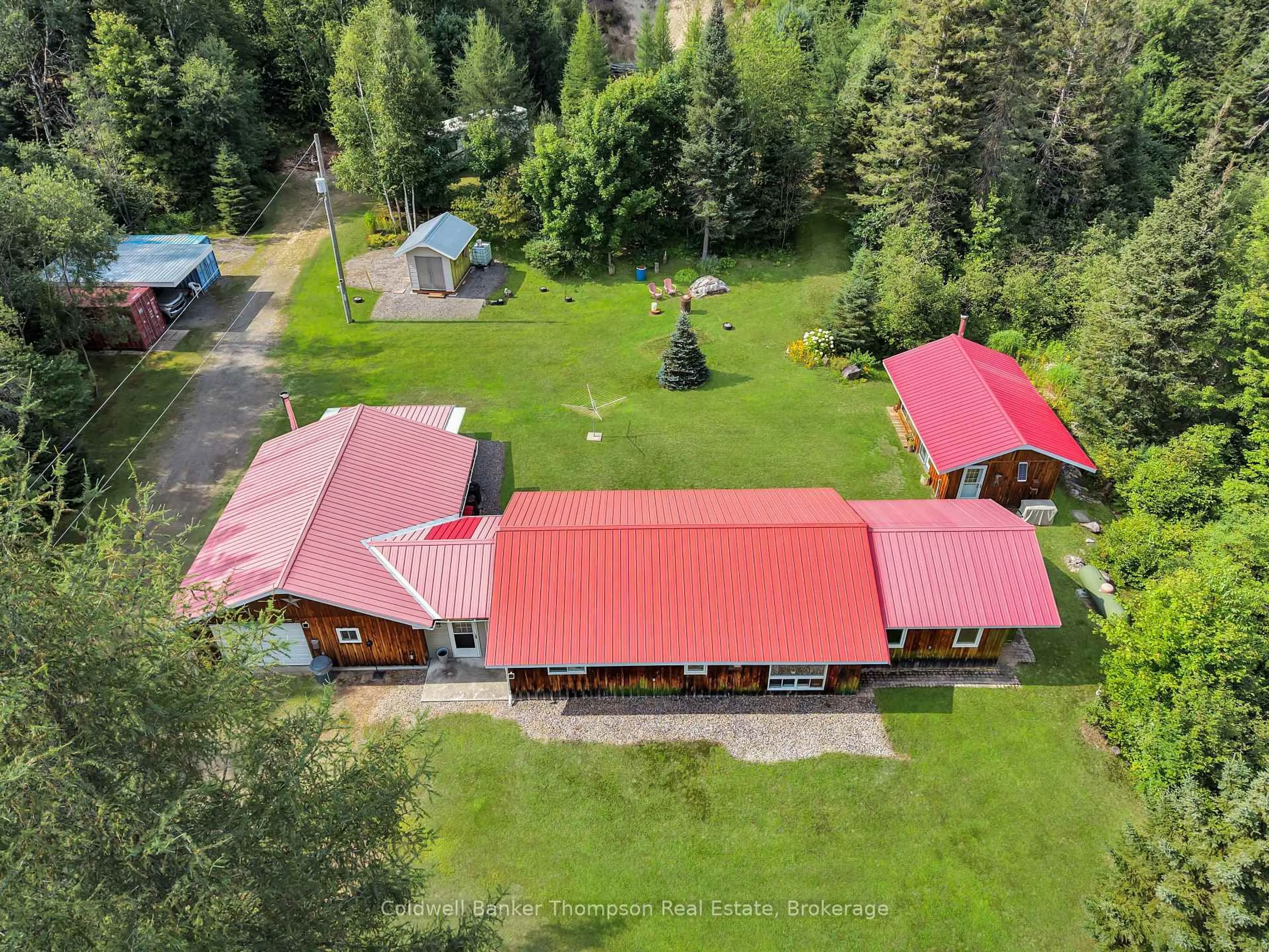 A pic from outside/outdoor area/front of a property/back of a property/a pic from drone, unknown for 191 12th Concession Rd, Kearney Ontario P0A 1M0