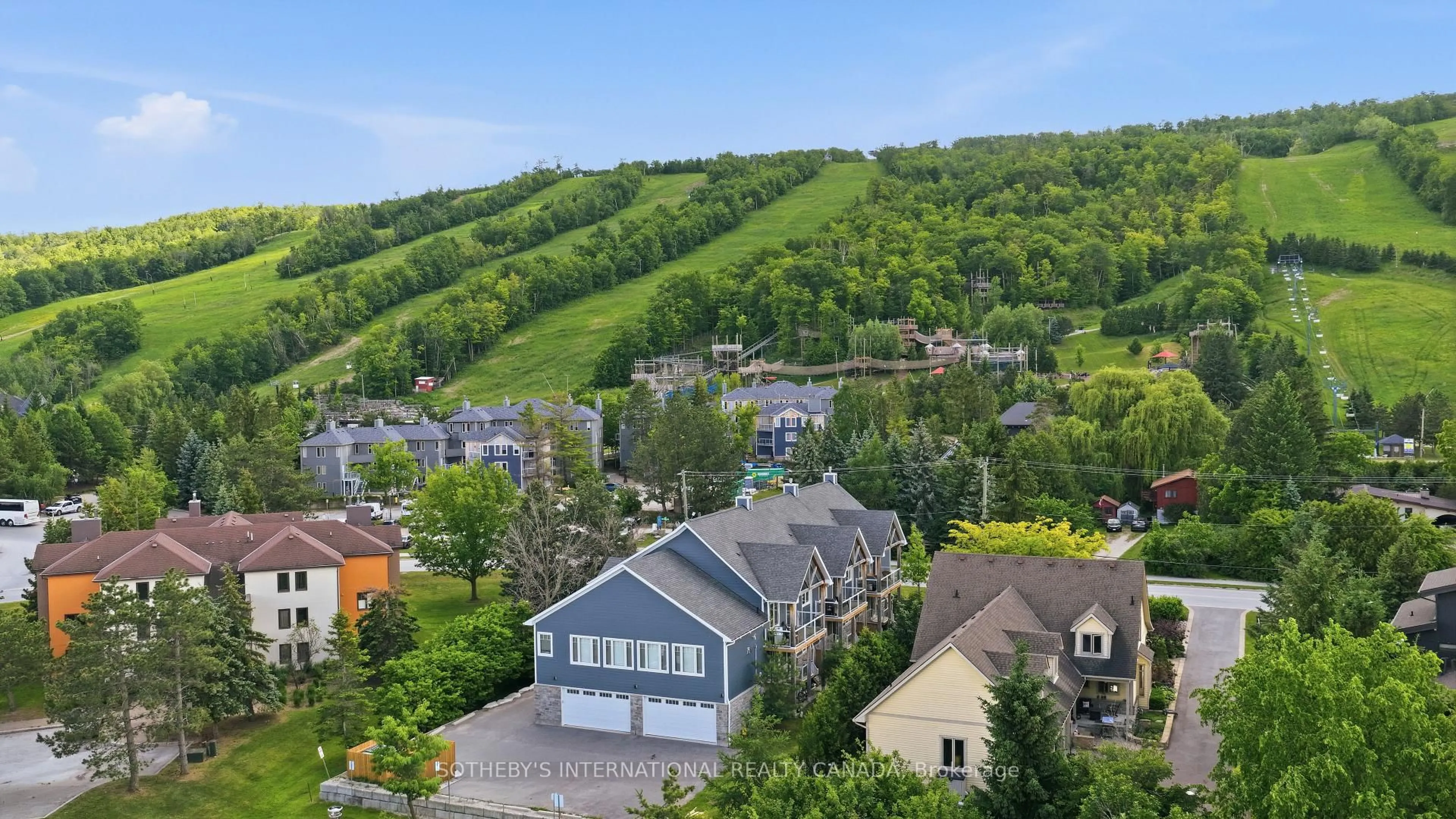 A pic from outside/outdoor area/front of a property/back of a property/a pic from drone, mountain view for 145 Jozo Weider Blvd, Blue Mountains Ontario L9Y 3Z2