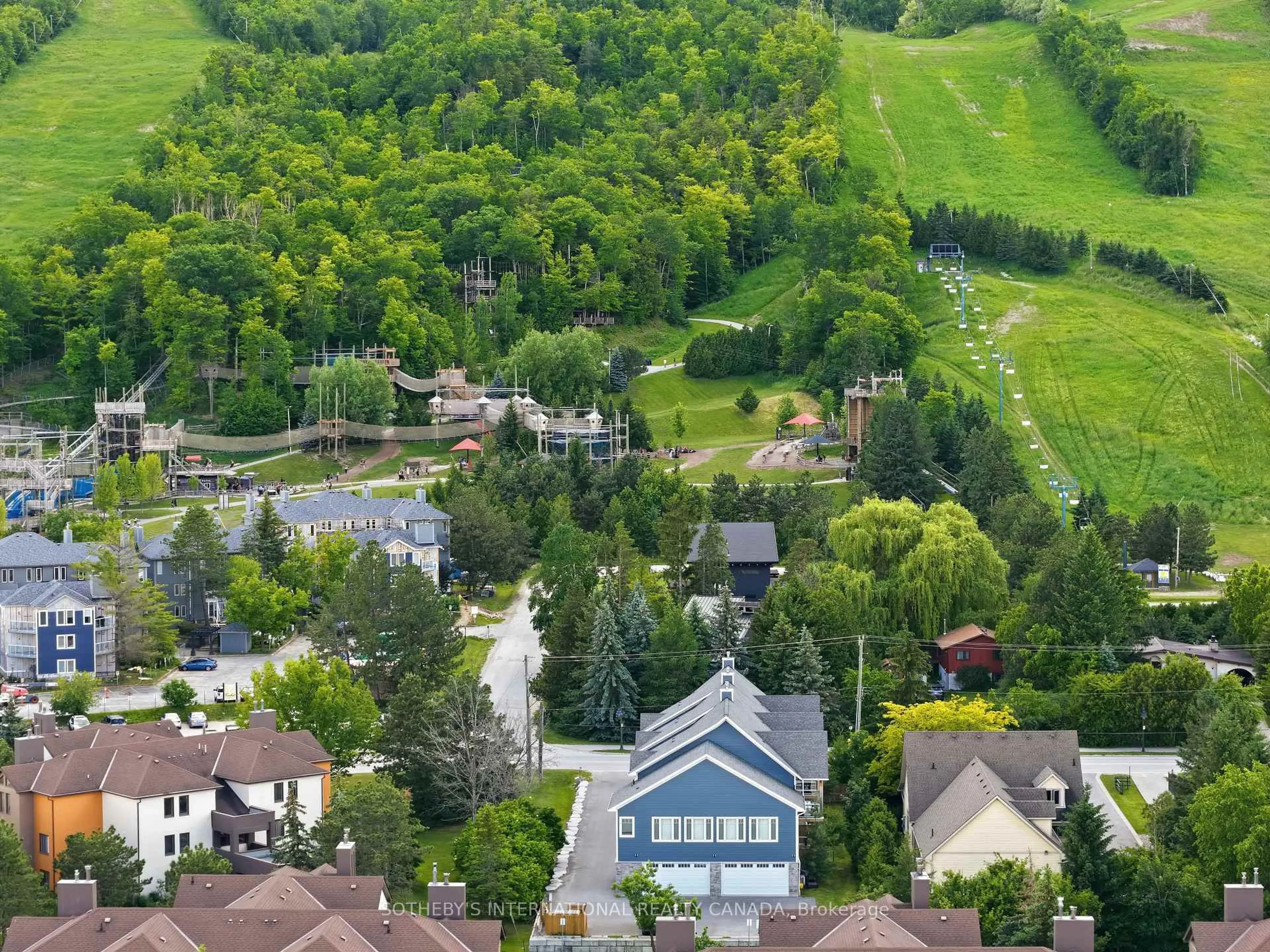 A pic from outside/outdoor area/front of a property/back of a property/a pic from drone, mountain view for 145 Jozo Weider Blvd, Blue Mountains Ontario L9Y 3Z2