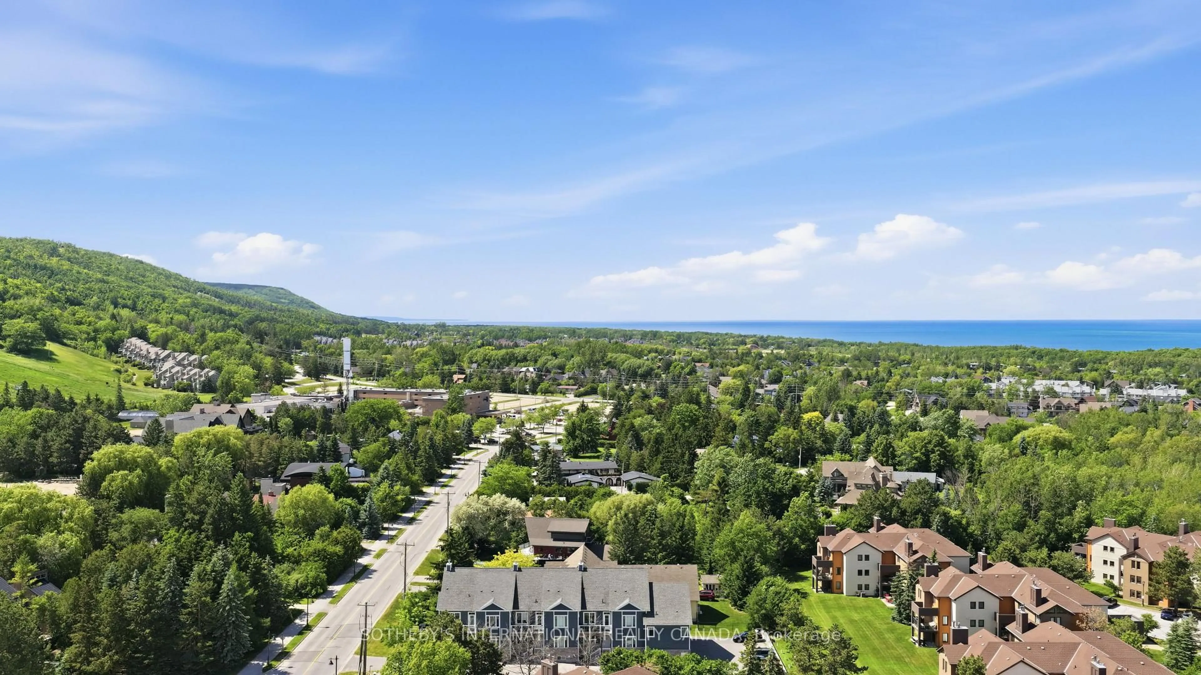 A pic from outside/outdoor area/front of a property/back of a property/a pic from drone, mountain view for 145 Jozo Weider Blvd, Blue Mountains Ontario L9Y 3Z2