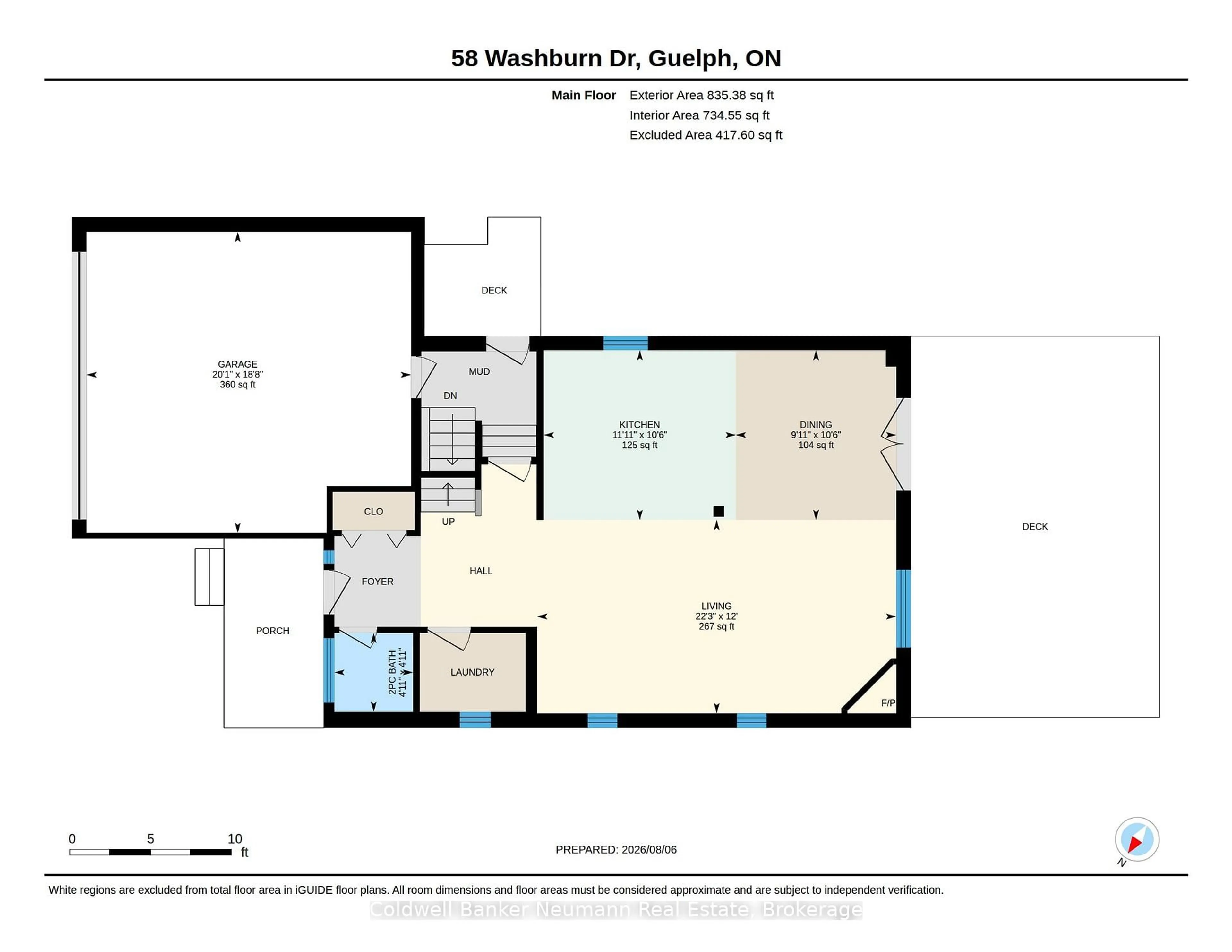 Floor plan for 58 Washburn Dr, Guelph Ontario N1E 0B2