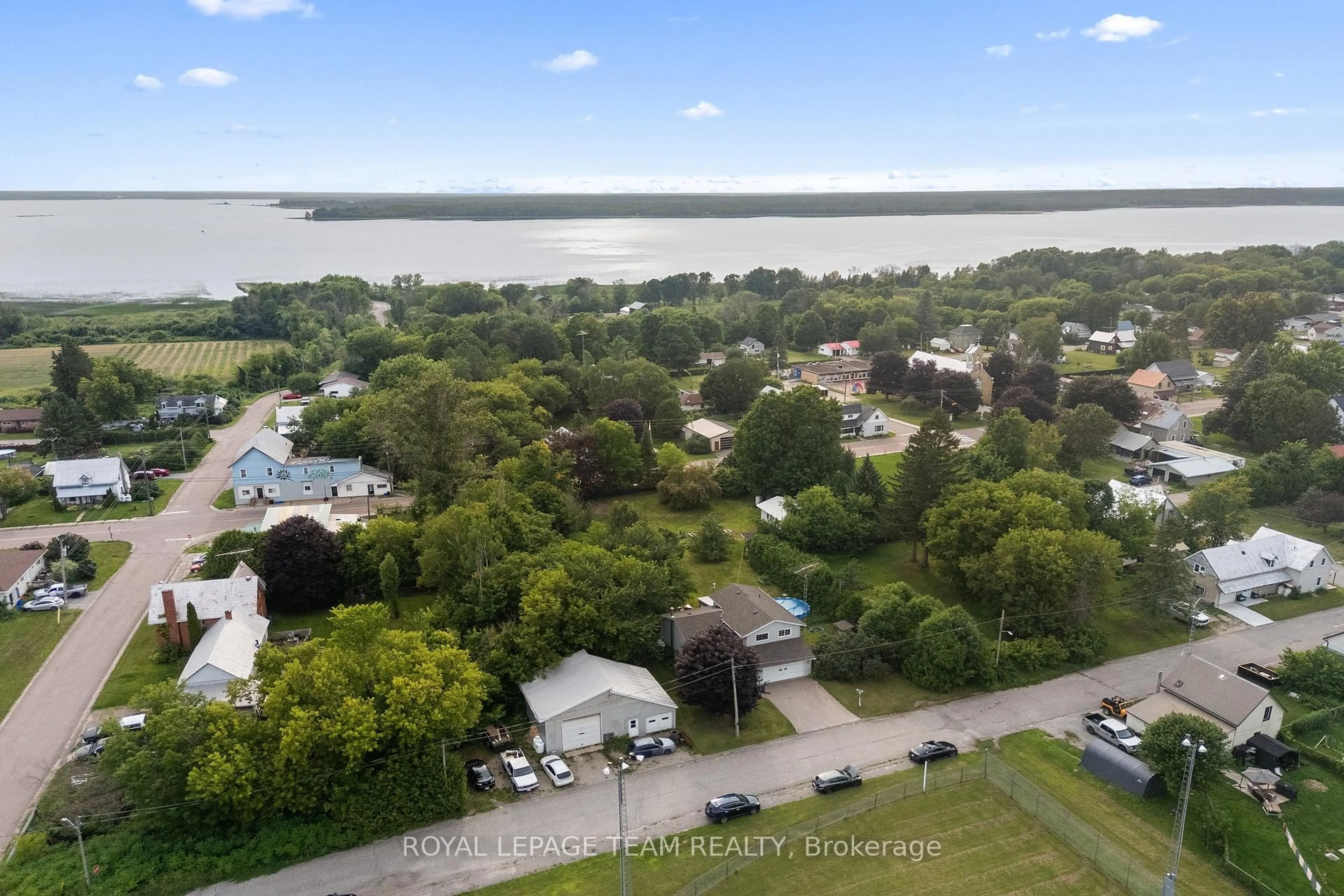 A pic from outside/outdoor area/front of a property/back of a property/a pic from drone, water/lake/river/ocean view for 1315 Jessie St, Westmeath Ontario K0J 2L0