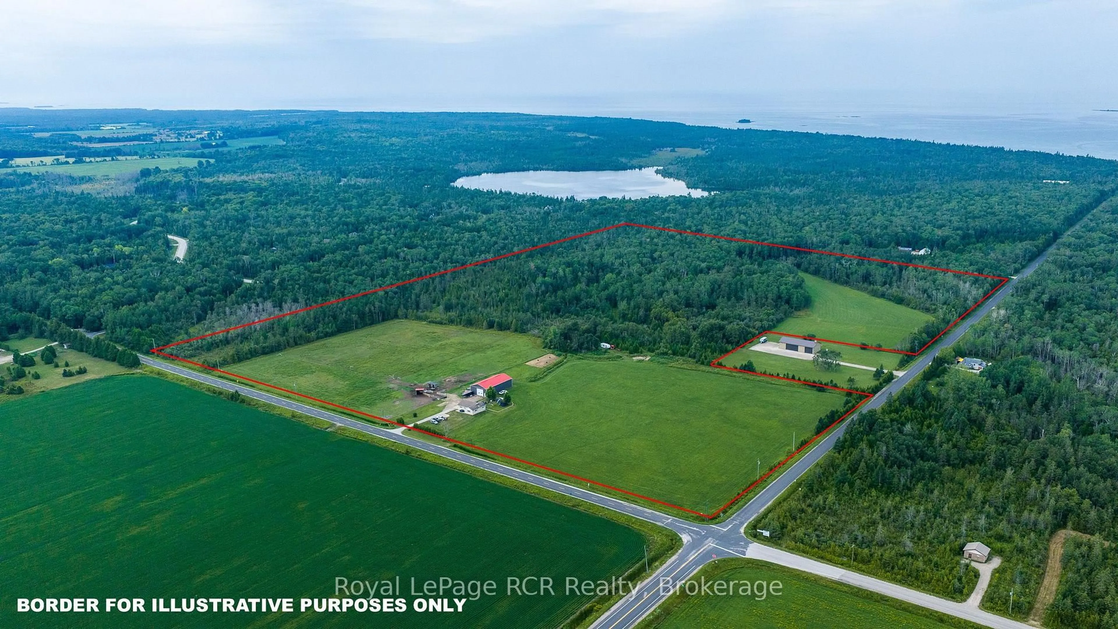 A pic from outside/outdoor area/front of a property/back of a property/a pic from drone, water/lake/river/ocean view for 1519 West Rd, Northern Bruce Peninsula Ontario N0H 1W0