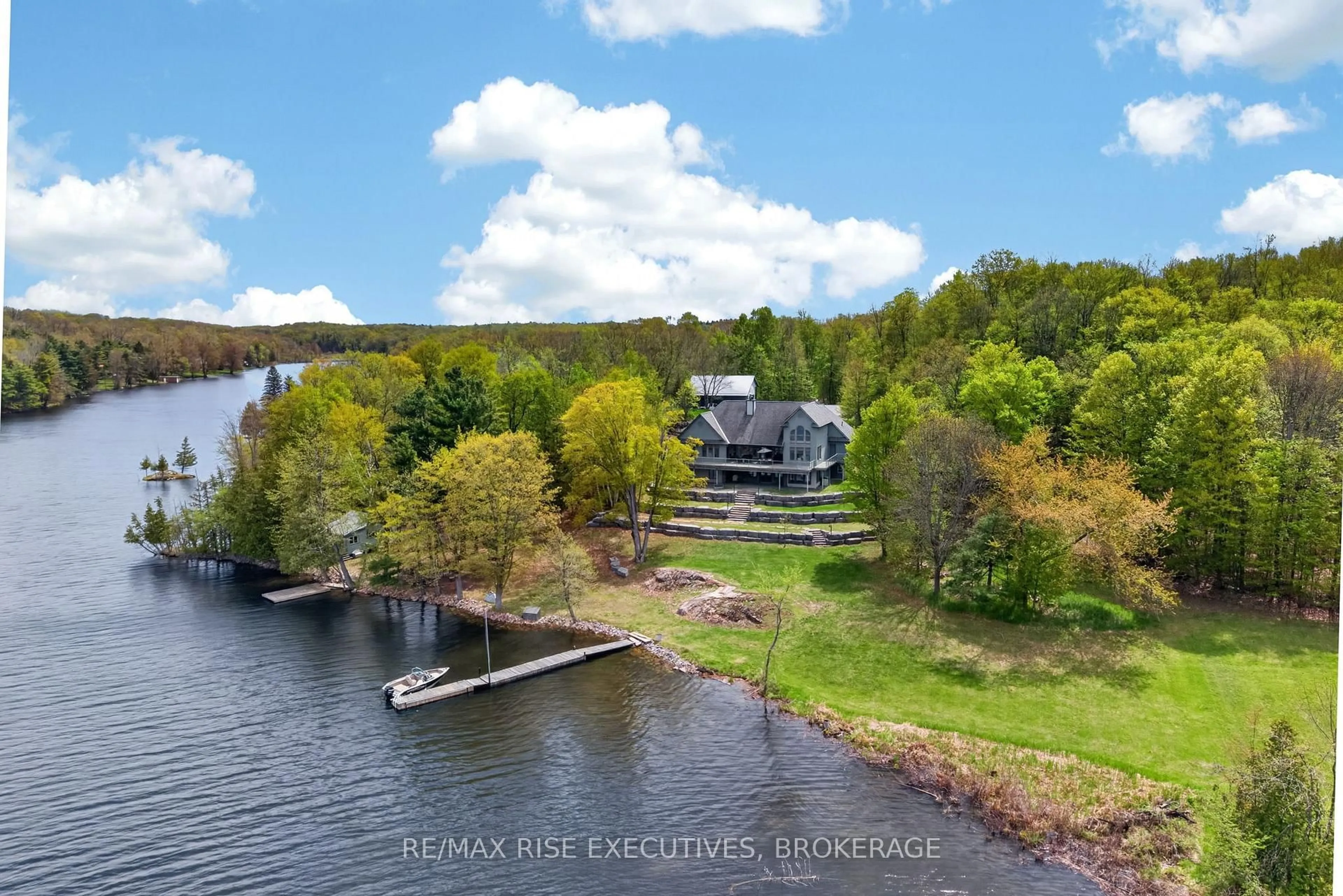 A pic from outside/outdoor area/front of a property/back of a property/a pic from drone, water/lake/river/ocean view for 1206B Burnt Hills Rd, Battersea Ontario K0H 1H0