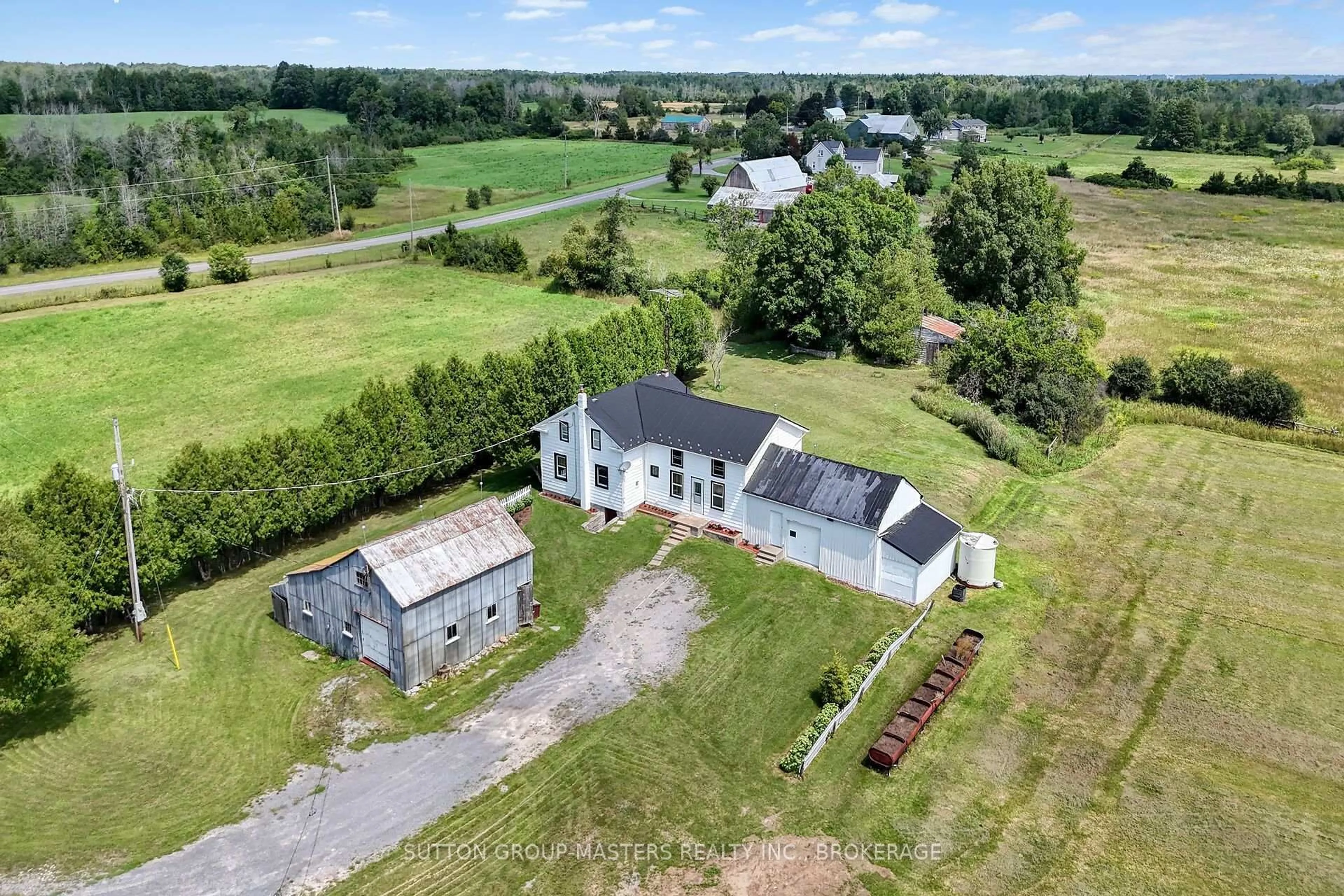 A pic from outside/outdoor area/front of a property/back of a property/a pic from drone, building for 594 Fred Brown Rd, Bissett Creek Ontario K0H 2H0
