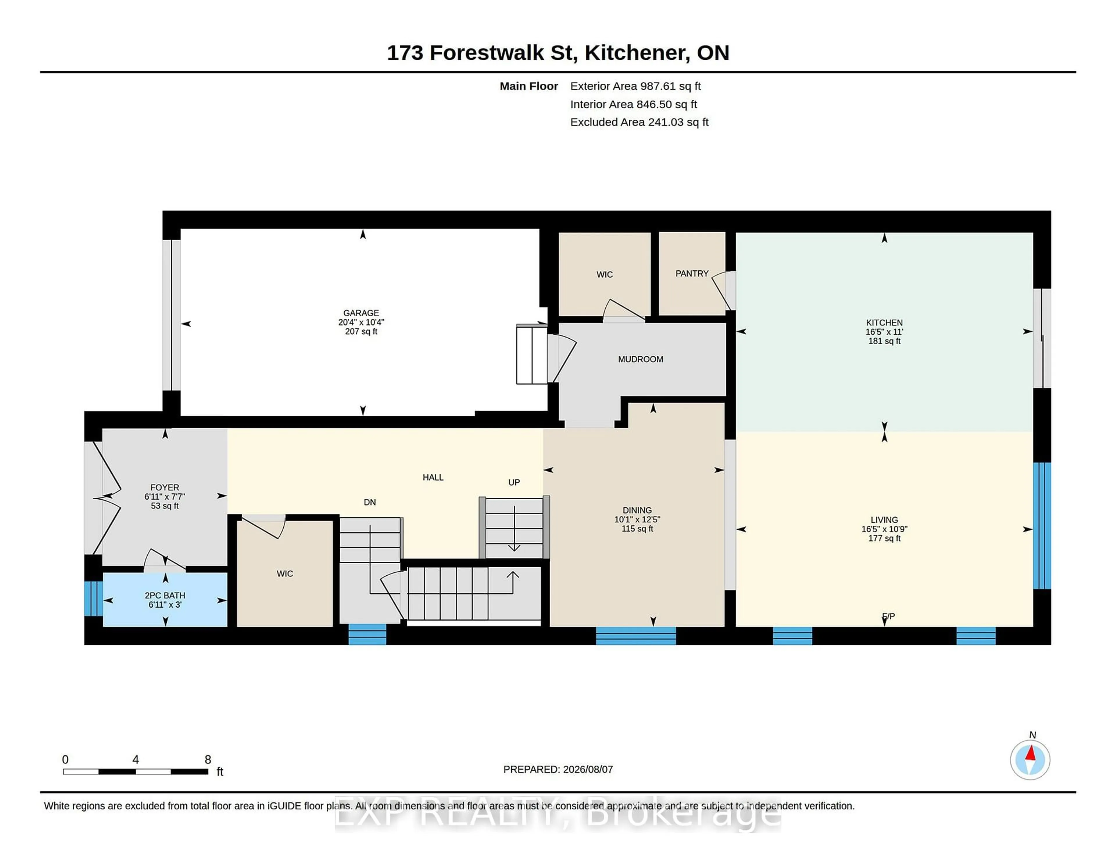 Floor plan for 173 Forestwalk St, Kitchener Ontario N2R 0T2
