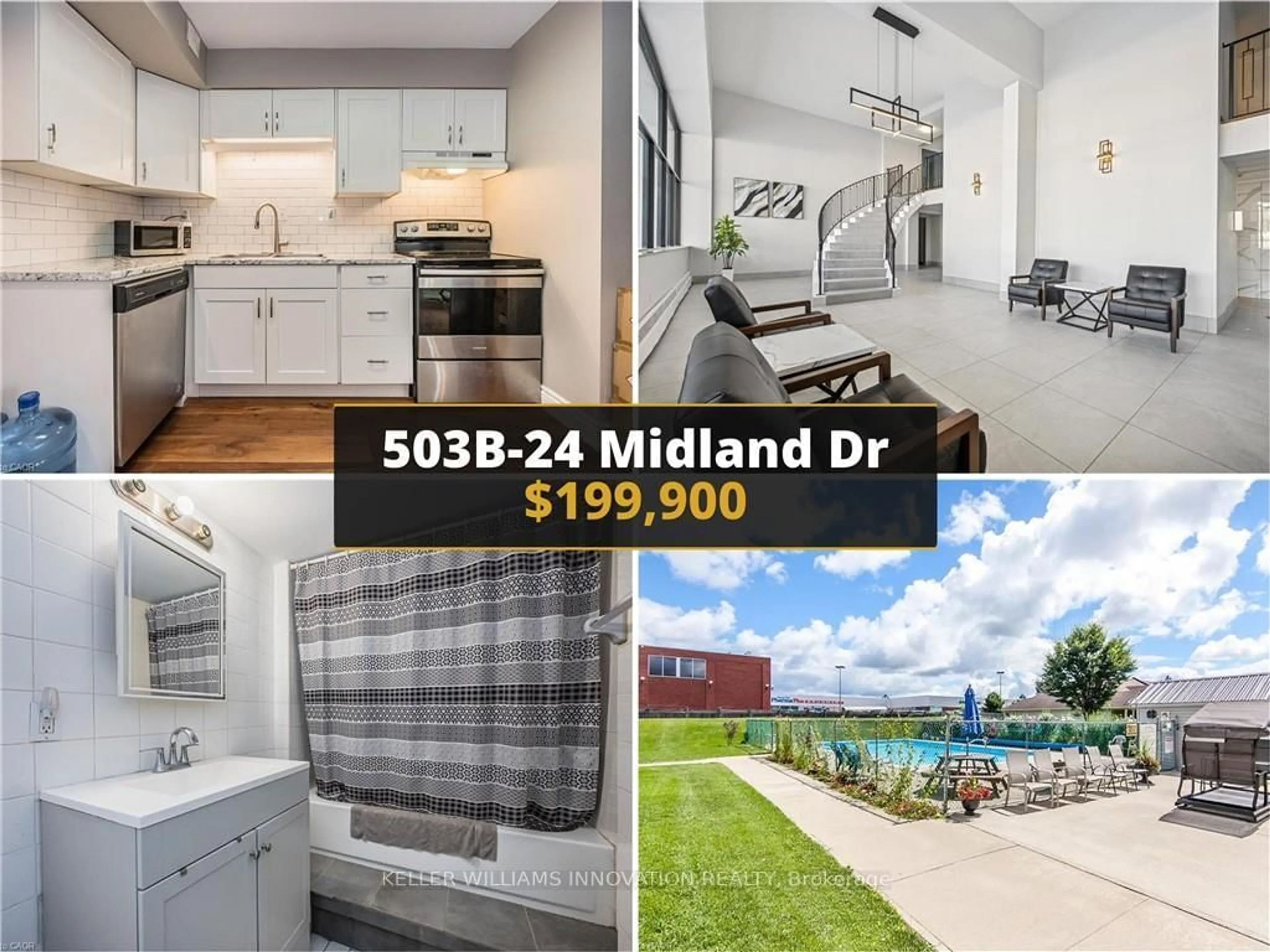 Open concept kitchen, ceramic/tile floor for 24 Midland Dr, Kitchener Ontario N2A 2A8