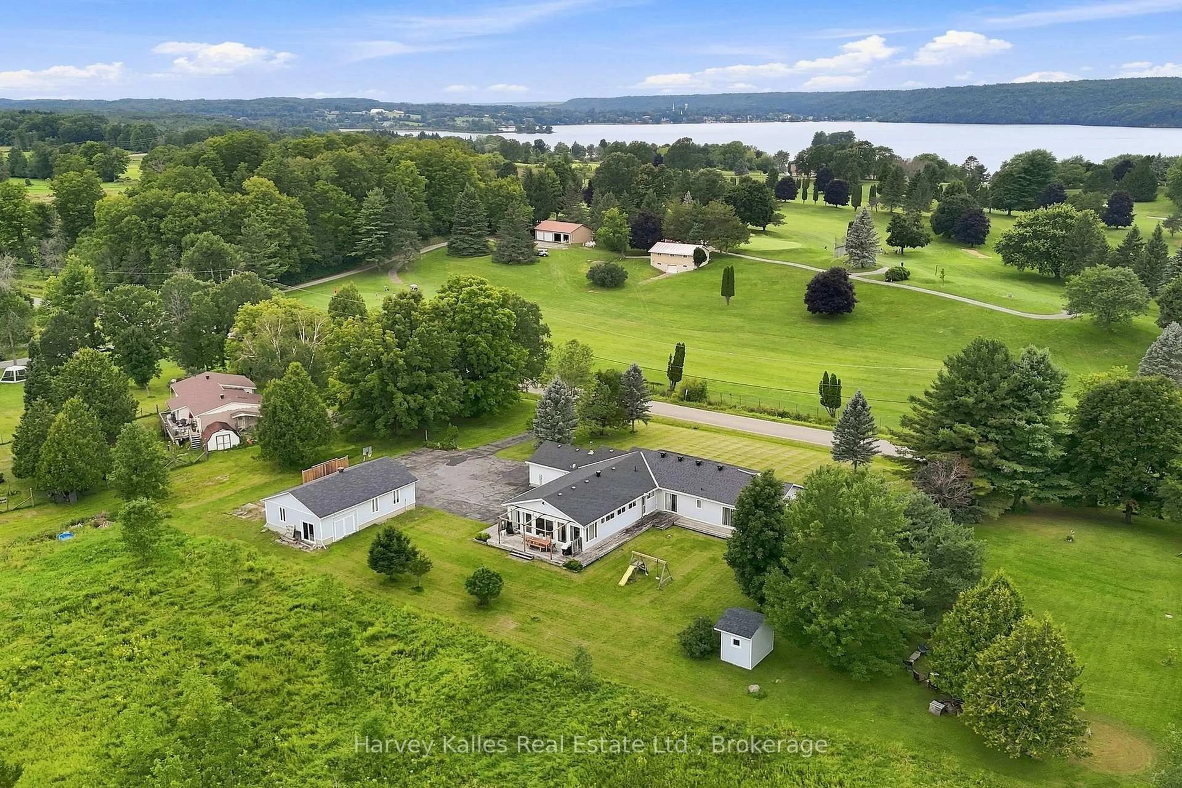 A pic from outside/outdoor area/front of a property/back of a property/a pic from drone, water/lake/river/ocean view for 56 GOLF COURSE RD Rd, Rideau Lakes Ontario K0G 1X0