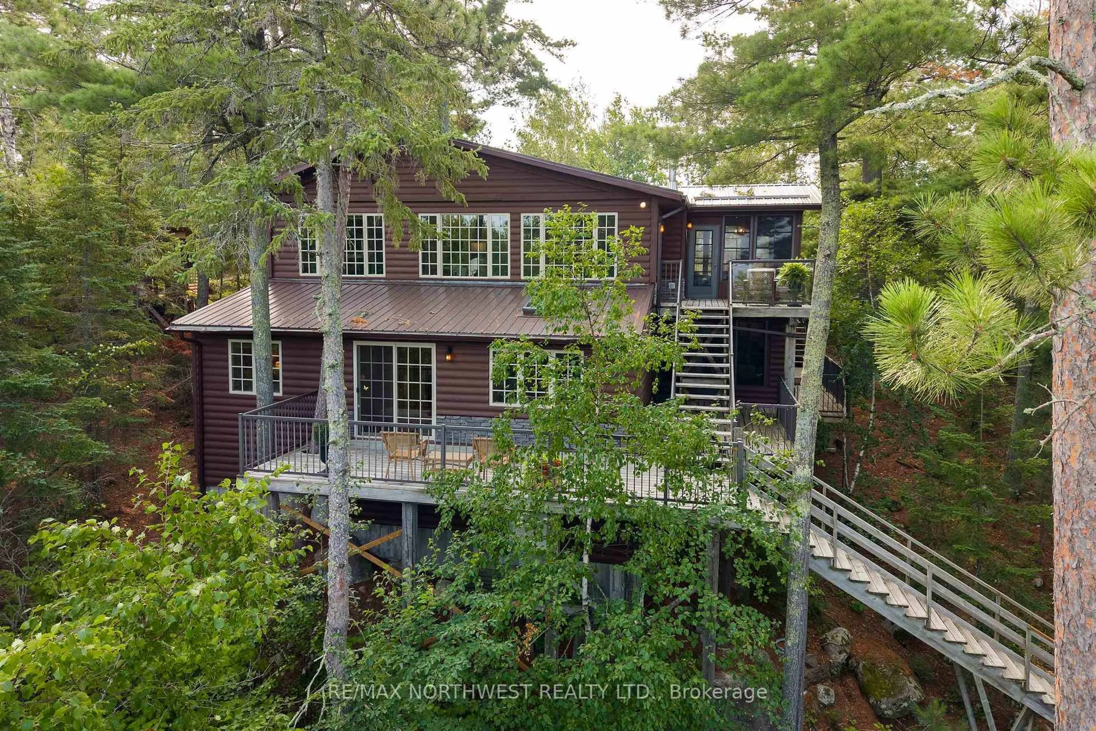 A pic from outside/outdoor area/front of a property/back of a property/a pic from drone, unknown for 3 Branch Rd 16A, Kenora Remote Area Ontario P0X 1H0