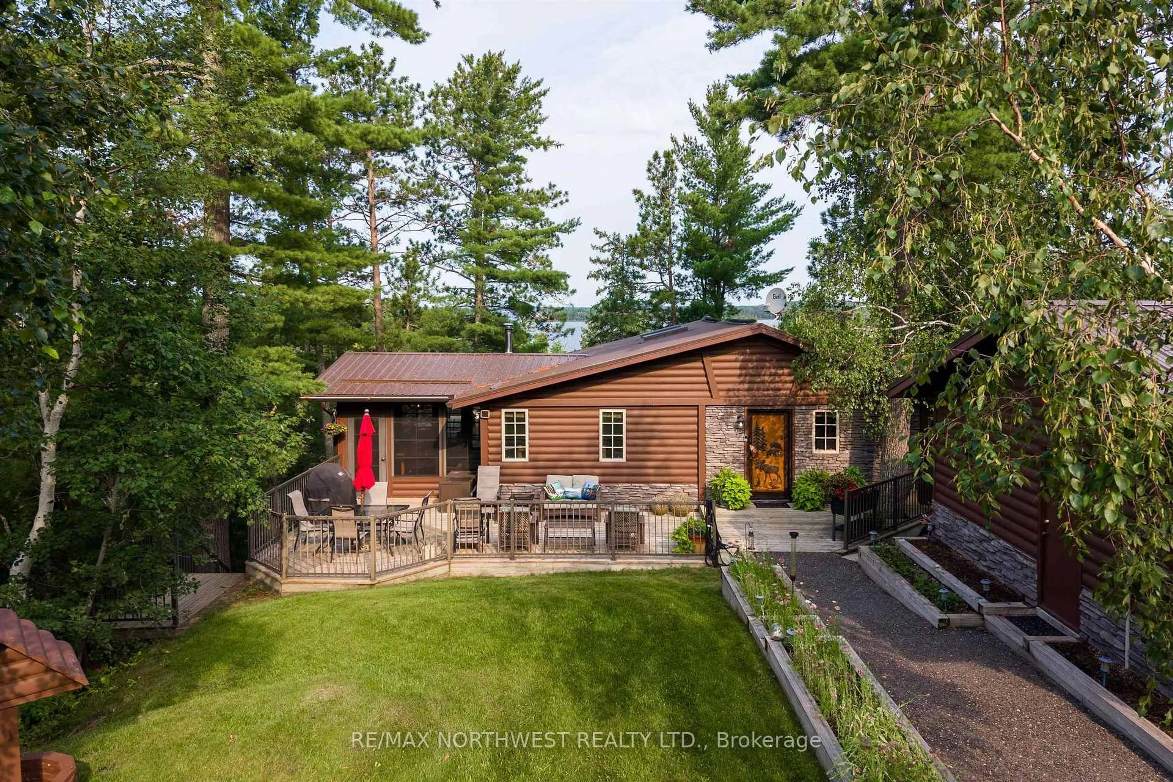 A pic from outside/outdoor area/front of a property/back of a property/a pic from drone, unknown for 3 Branch Rd 16A, Kenora Remote Area Ontario P0X 1H0