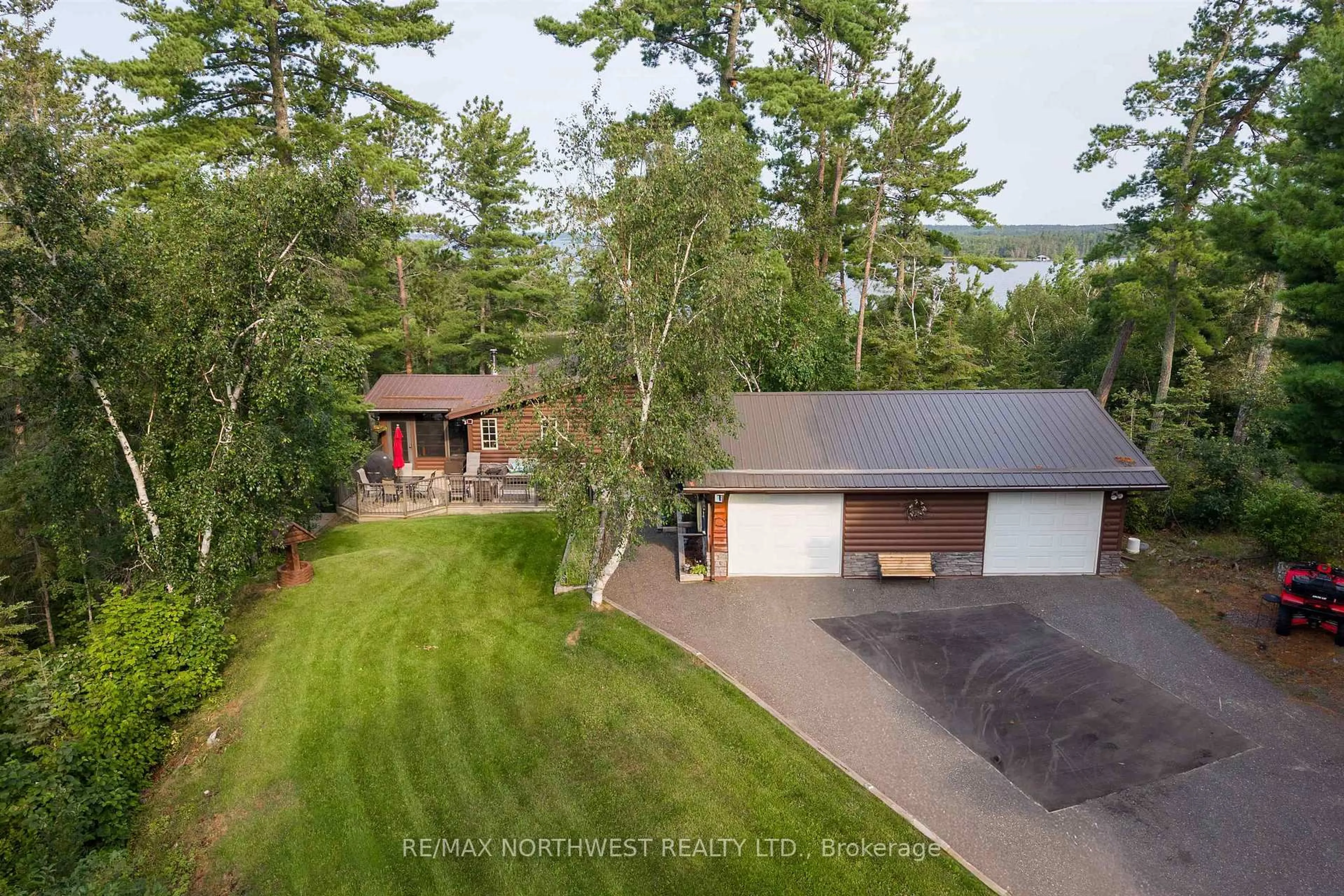 A pic from outside/outdoor area/front of a property/back of a property/a pic from drone, unknown for 3 Branch Rd 16A, Kenora Remote Area Ontario P0X 1H0