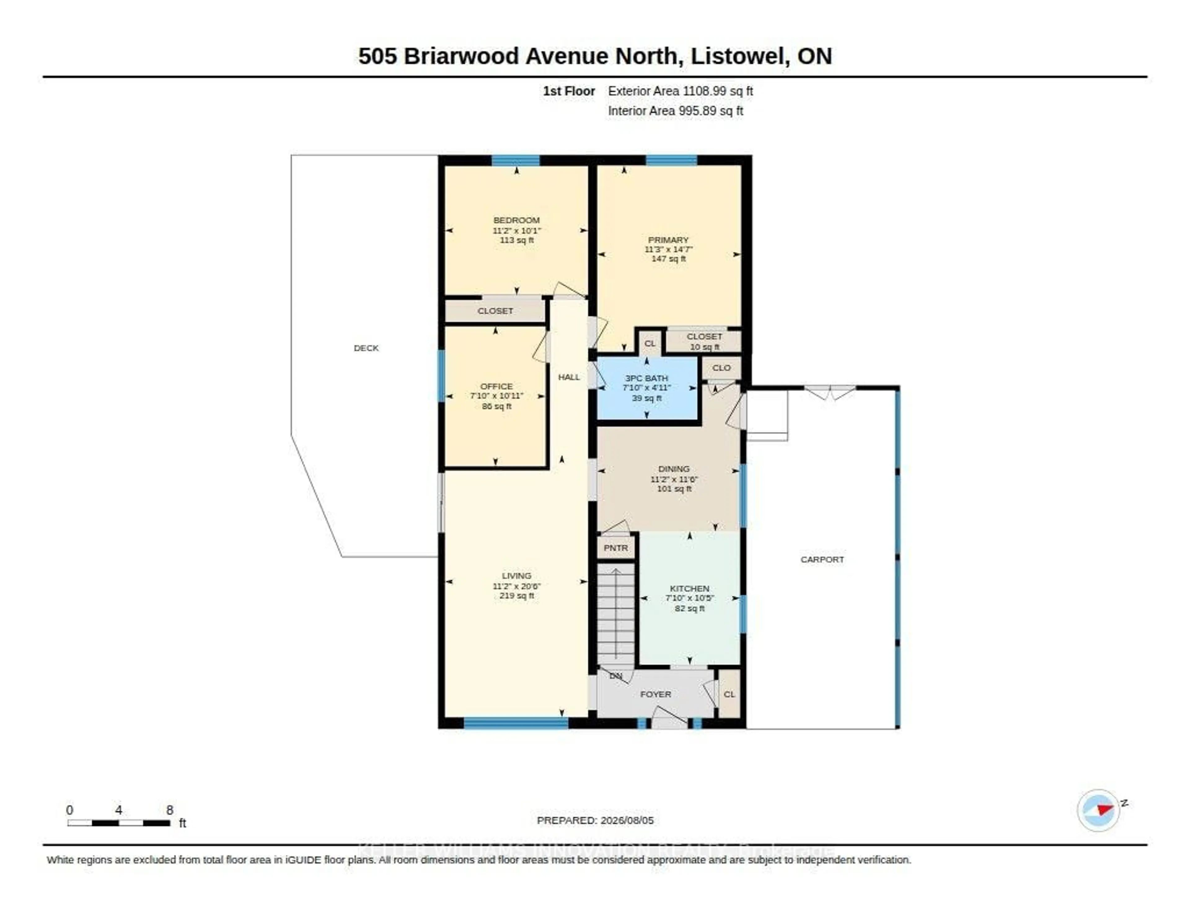Floor plan for 505 Briarwood Ave, North Perth Ontario N4W 3P9