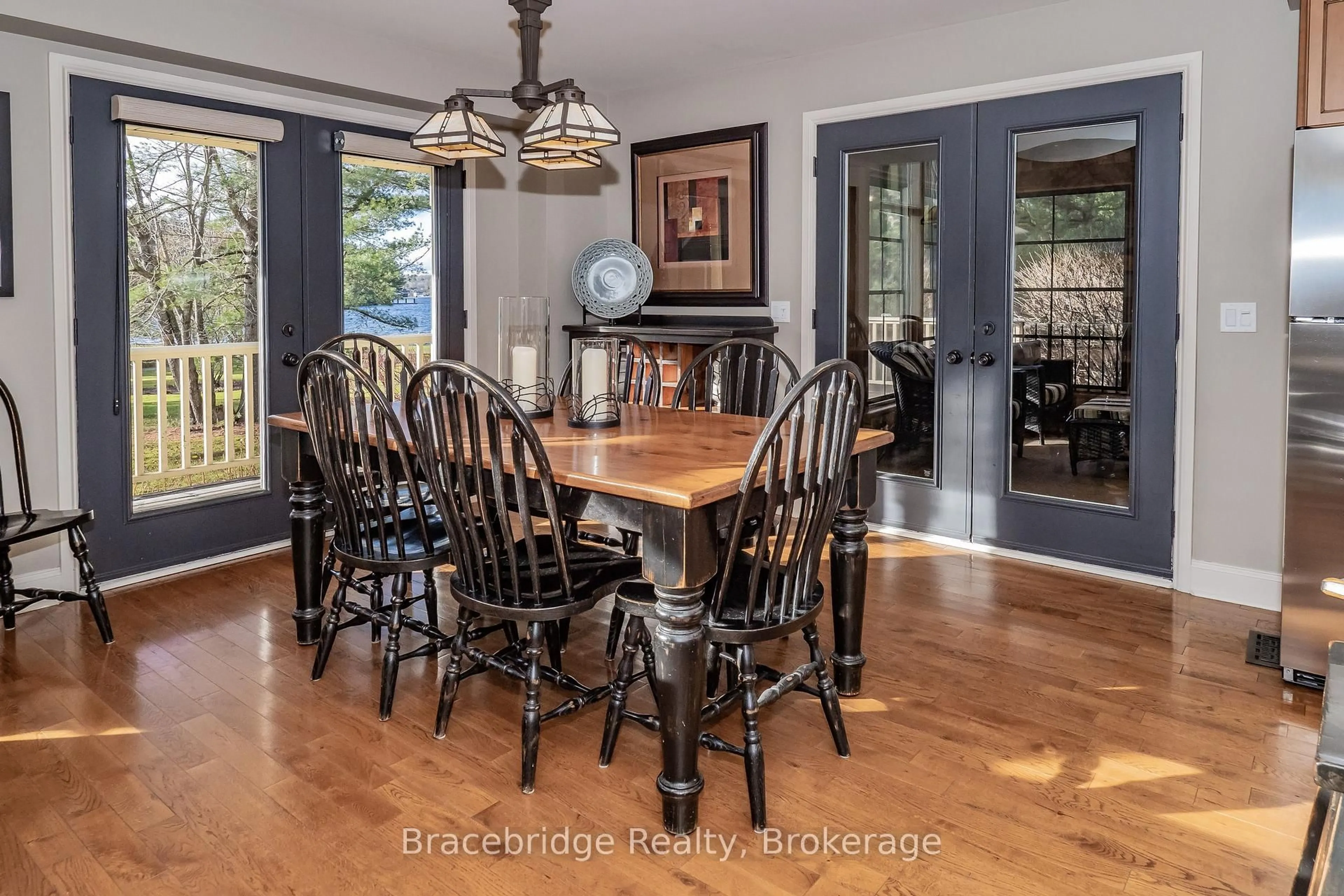 Dining room, wood/laminate floor for 3876 Muskoka Rd 118 Highway #Carling 4 W9, Muskoka Lakes Ontario P0B 1J0