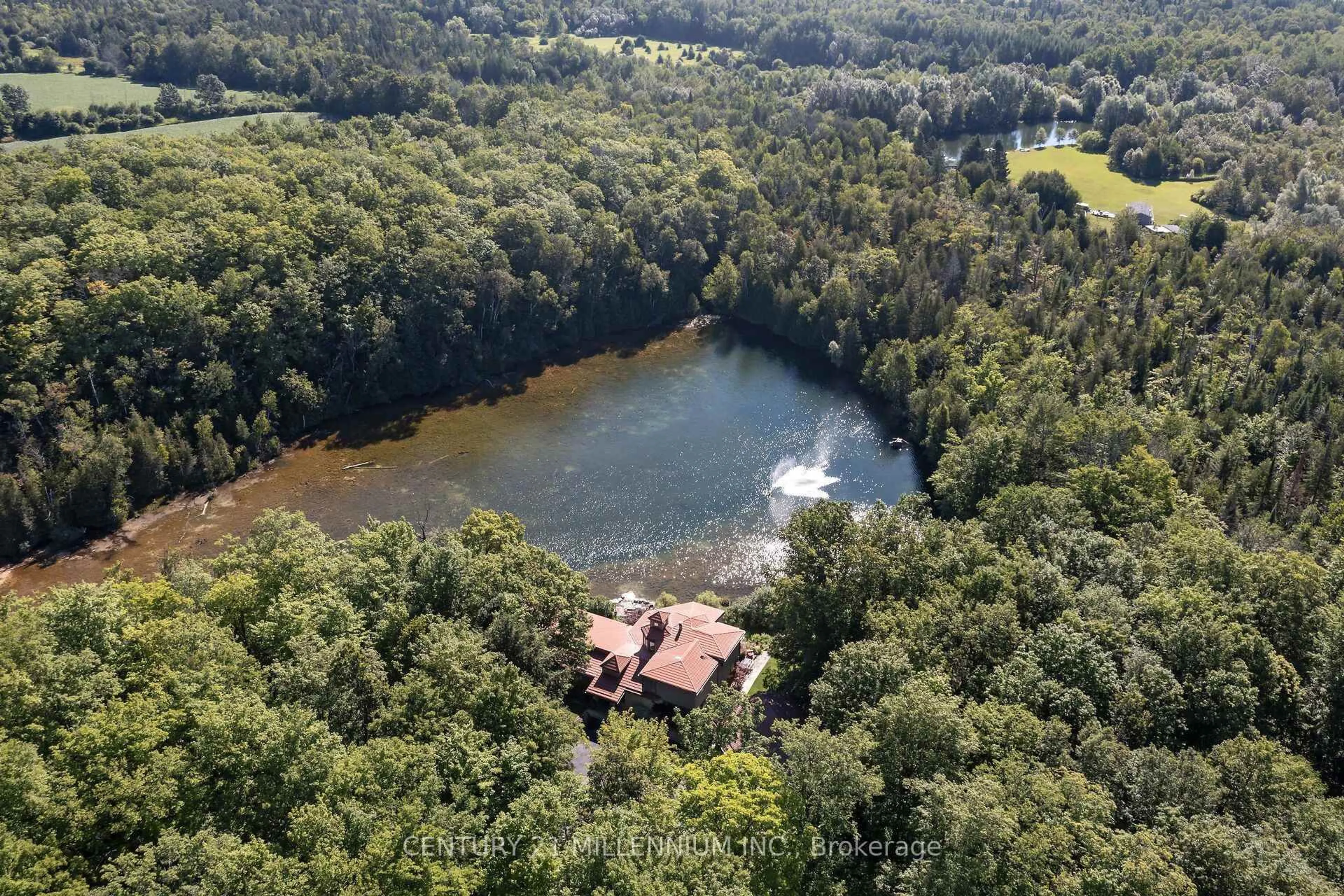 A pic from outside/outdoor area/front of a property/back of a property/a pic from drone, water/lake/river/ocean view for 9135 Sideroad 24 Sdrd, Erin Ontario N0B 1Z0