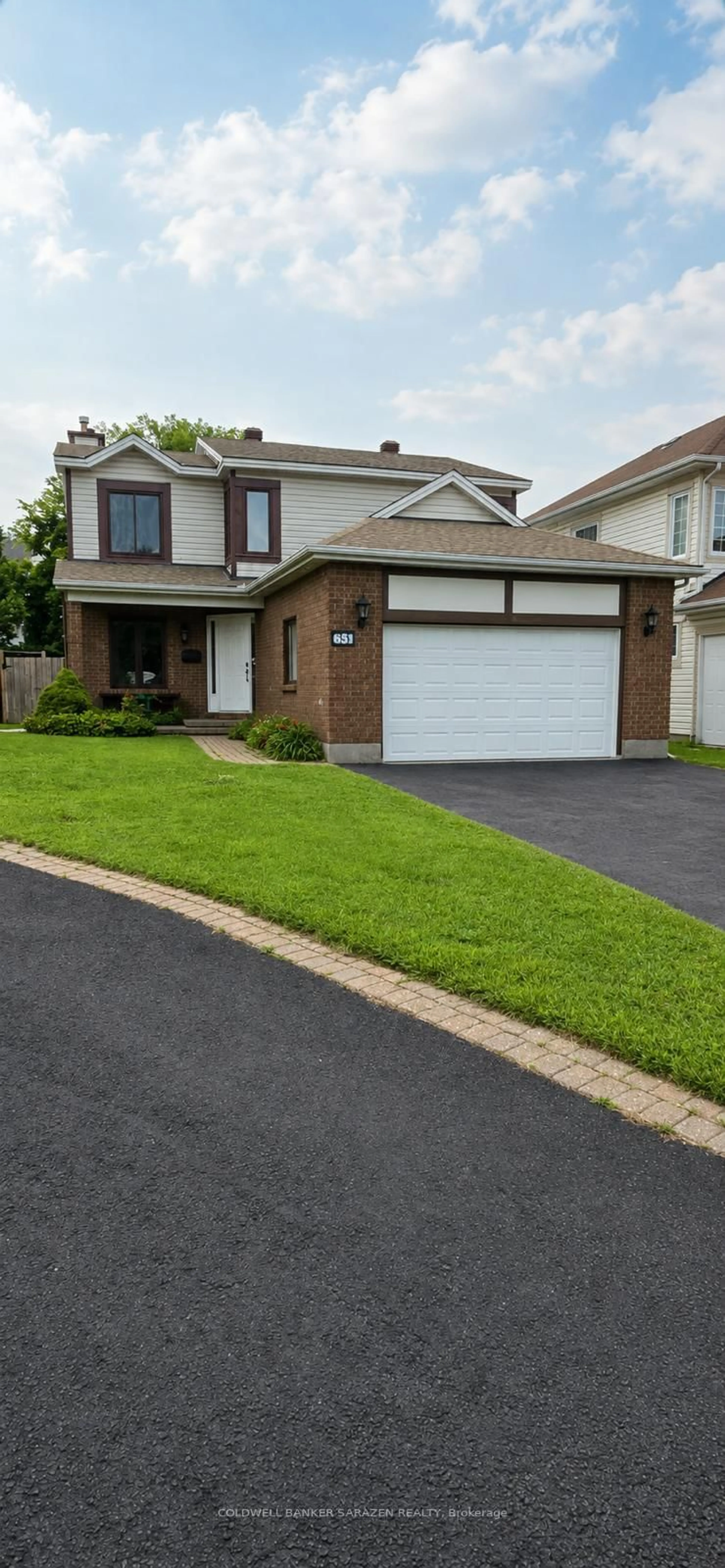 Home with vinyl exterior material, street for 55 Bramblegrove Cres, Ottawa Ontario K1T 3G2