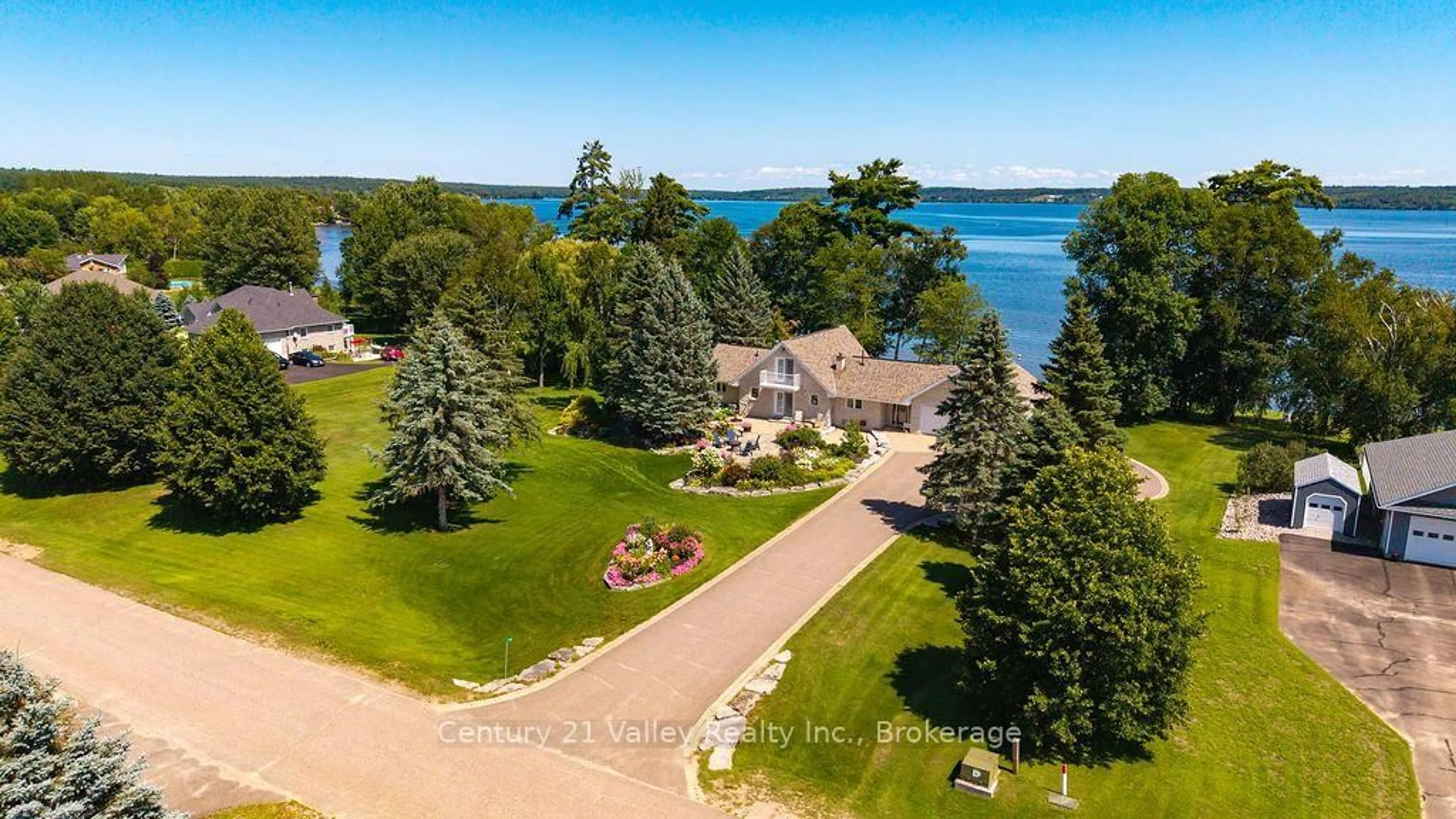 A pic from outside/outdoor area/front of a property/back of a property/a pic from drone, water/lake/river/ocean view for 101 Biederman Rd, Golden Lake Ontario K0J 1X0