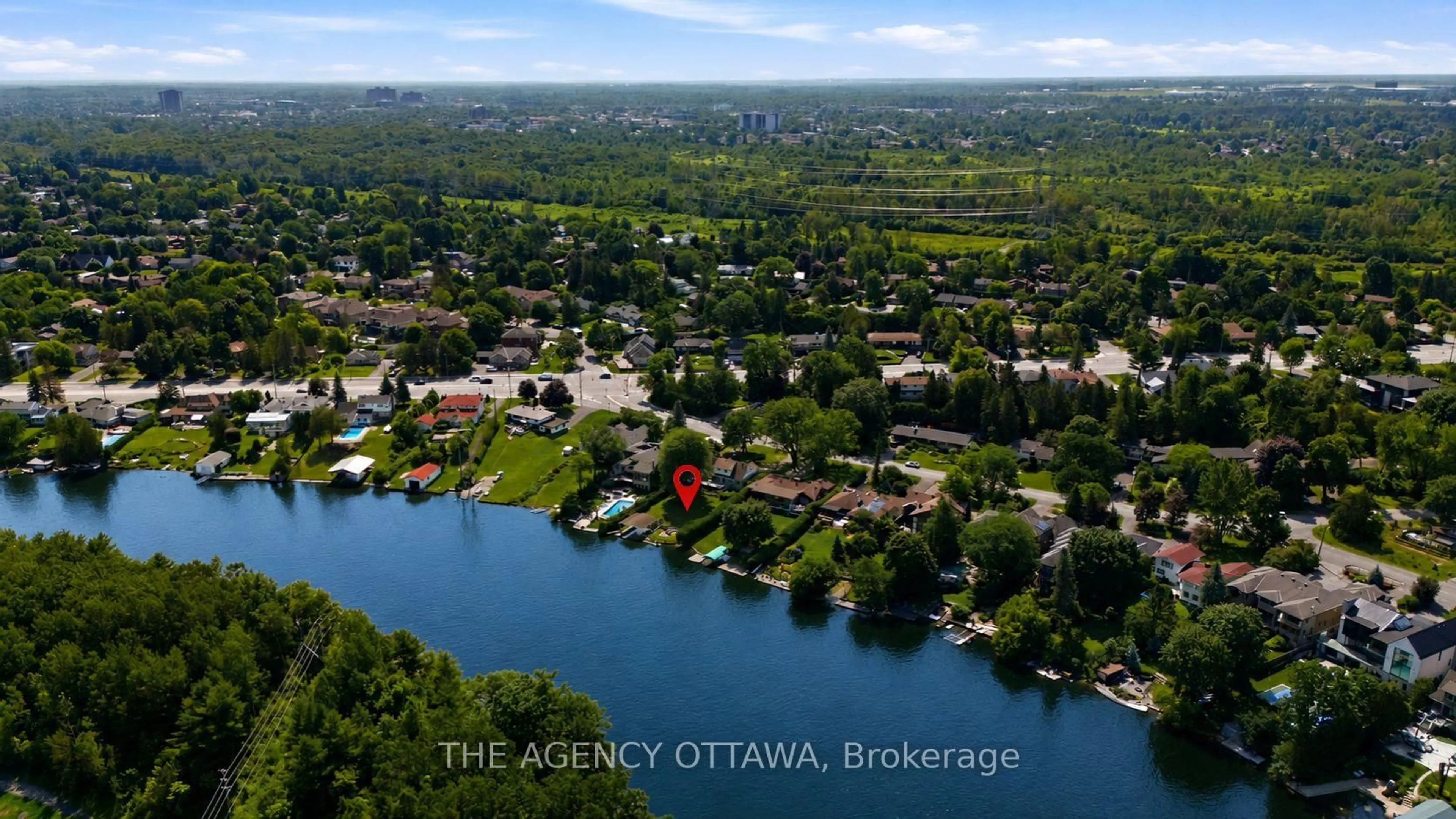 A pic from outside/outdoor area/front of a property/back of a property/a pic from drone, water/lake/river/ocean view for 3651 Revelstoke Dr, Ottawa Ontario K1V 7C2