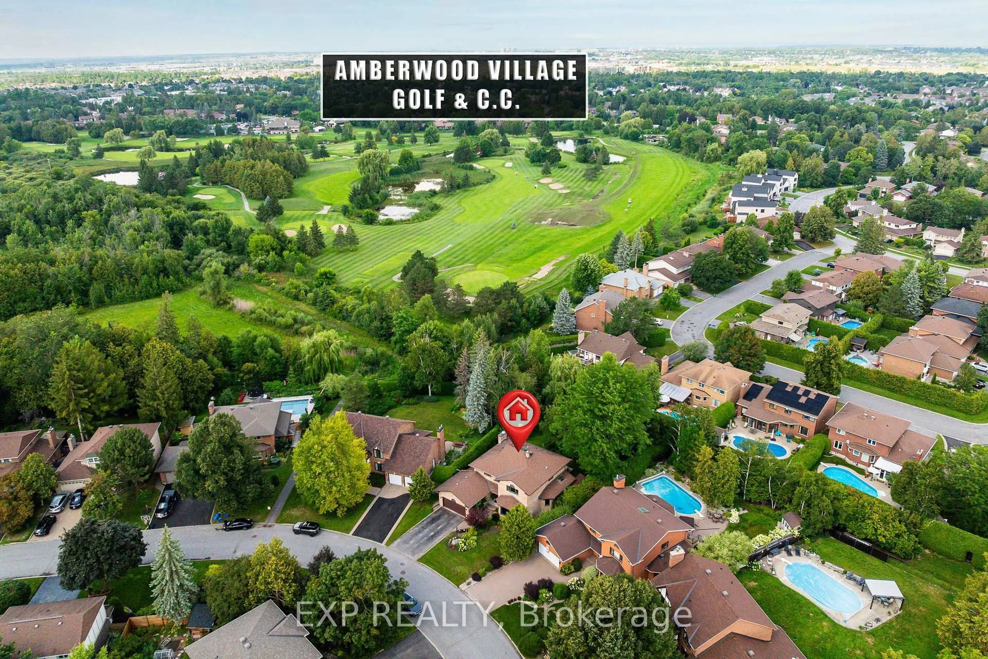 A pic from outside/outdoor area/front of a property/back of a property/a pic from drone, city buildings view from balcony for 50 Hesse Cres, Ottawa Ontario K2S 1E5