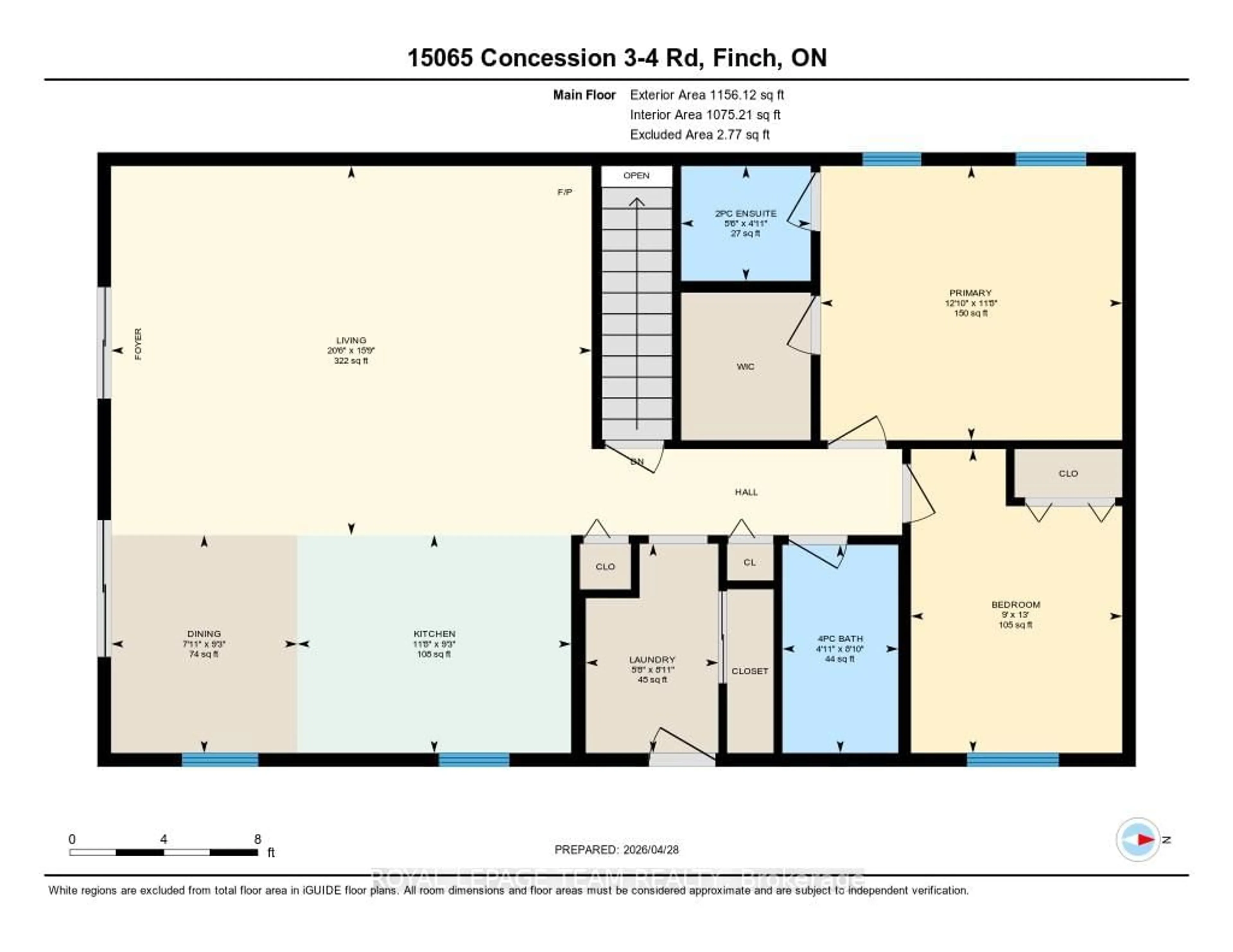 Floor plan for 15065 Concession 3-4 Rd, North Stormont Ontario K0C 1K0