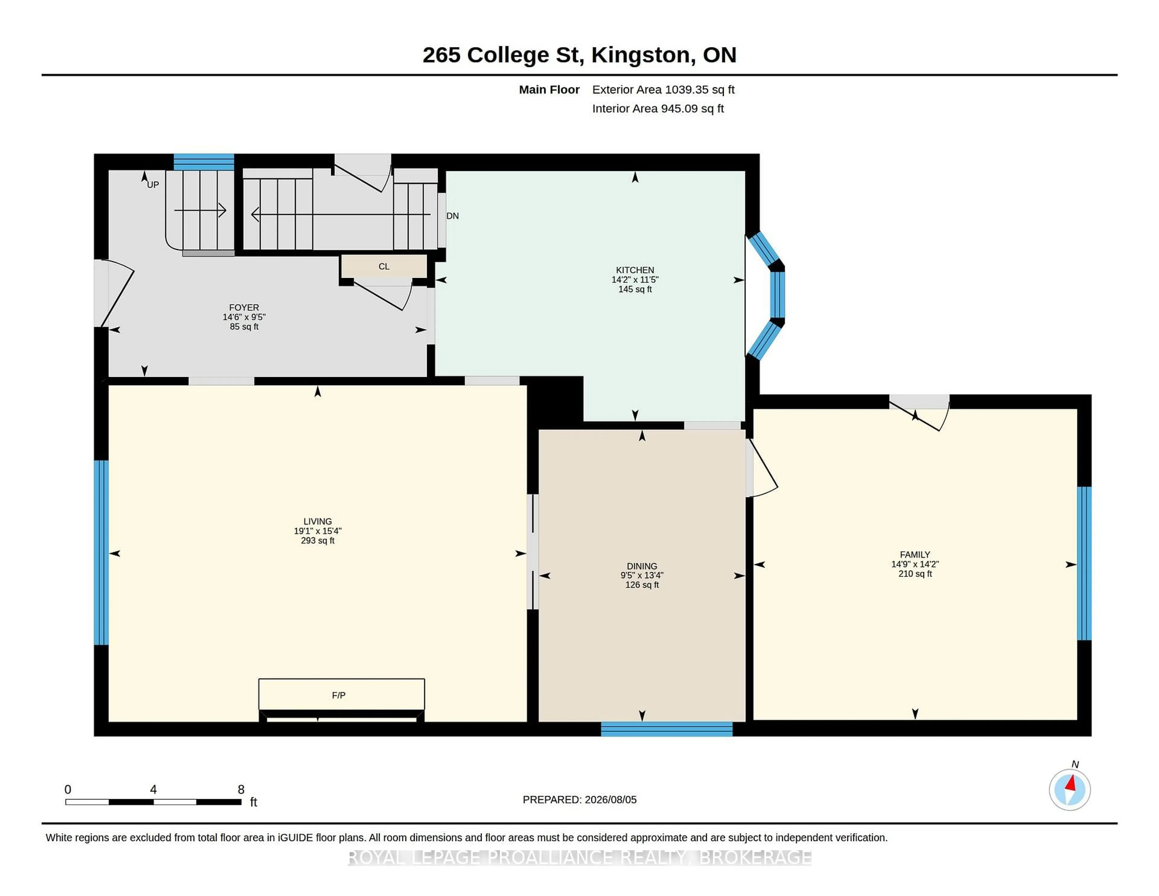Floor plan for 265 College St, Kingston Ontario K7L 4M1