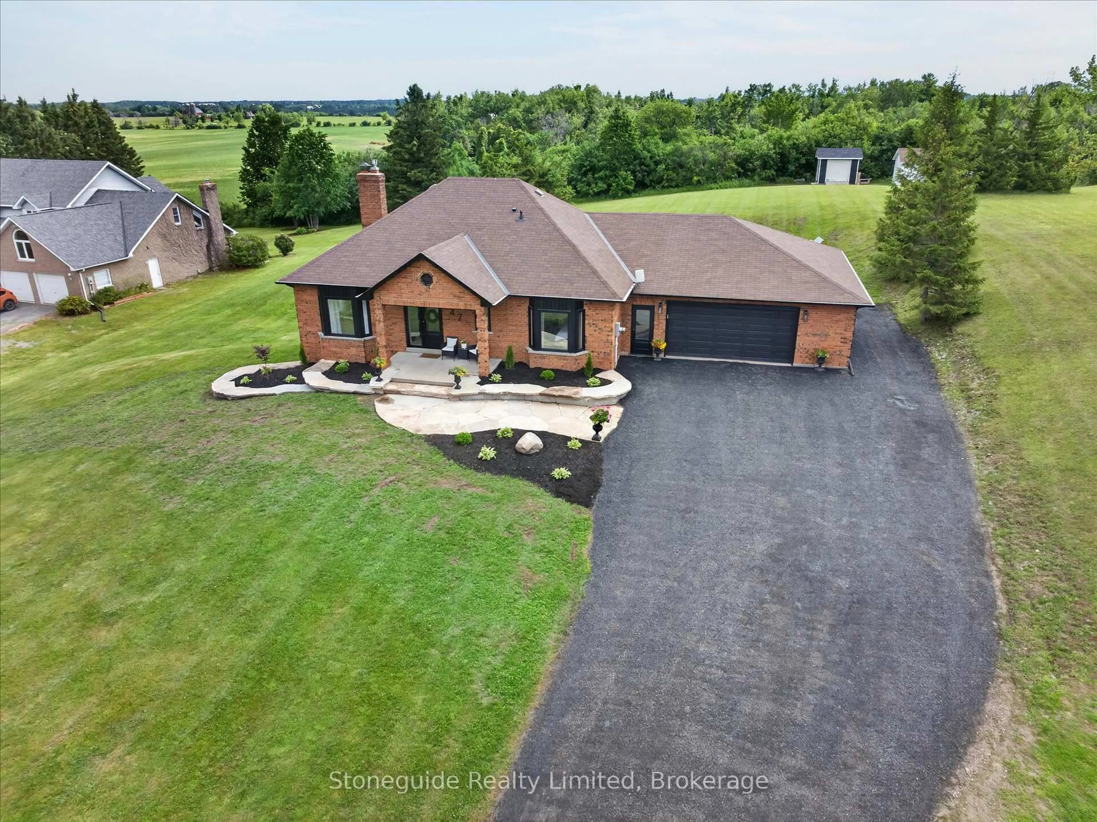 A pic from outside/outdoor area/front of a property/back of a property/a pic from drone, water/lake/river/ocean view for 47 Grandview Dr, Kawartha Lakes Ontario K0L 2W0