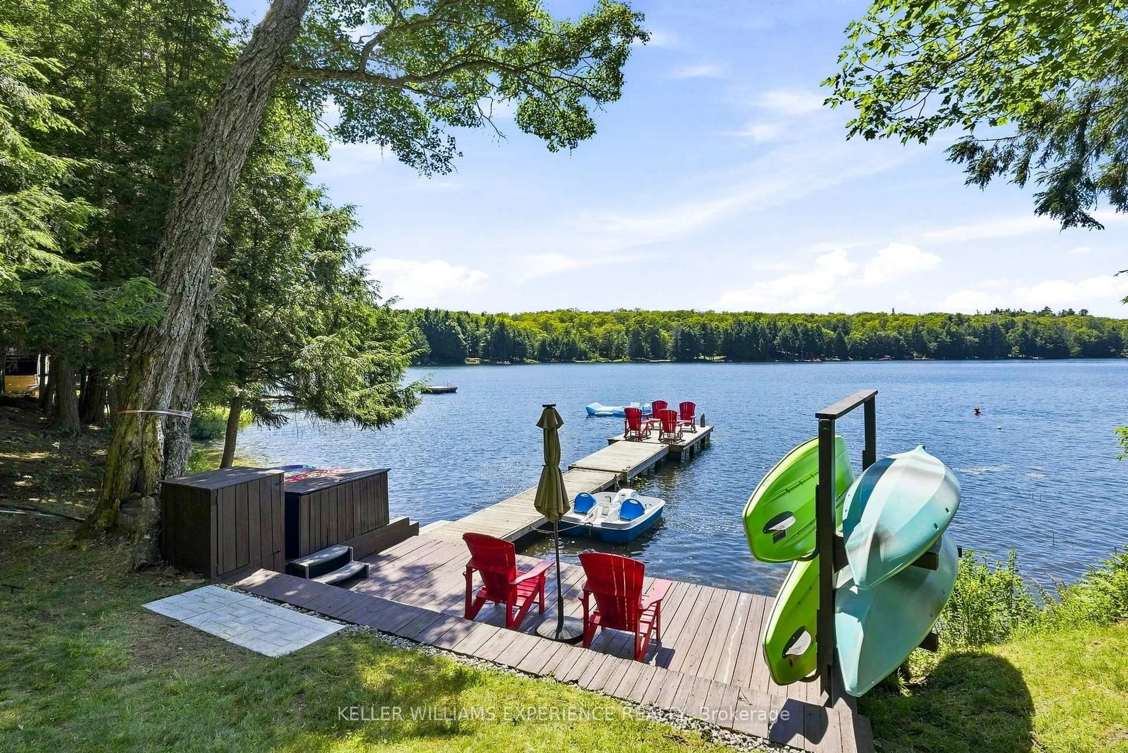 Patio, water/lake/river/ocean view for 548 Silver Lake Rd, Magnetawan Ontario P0A 1P0