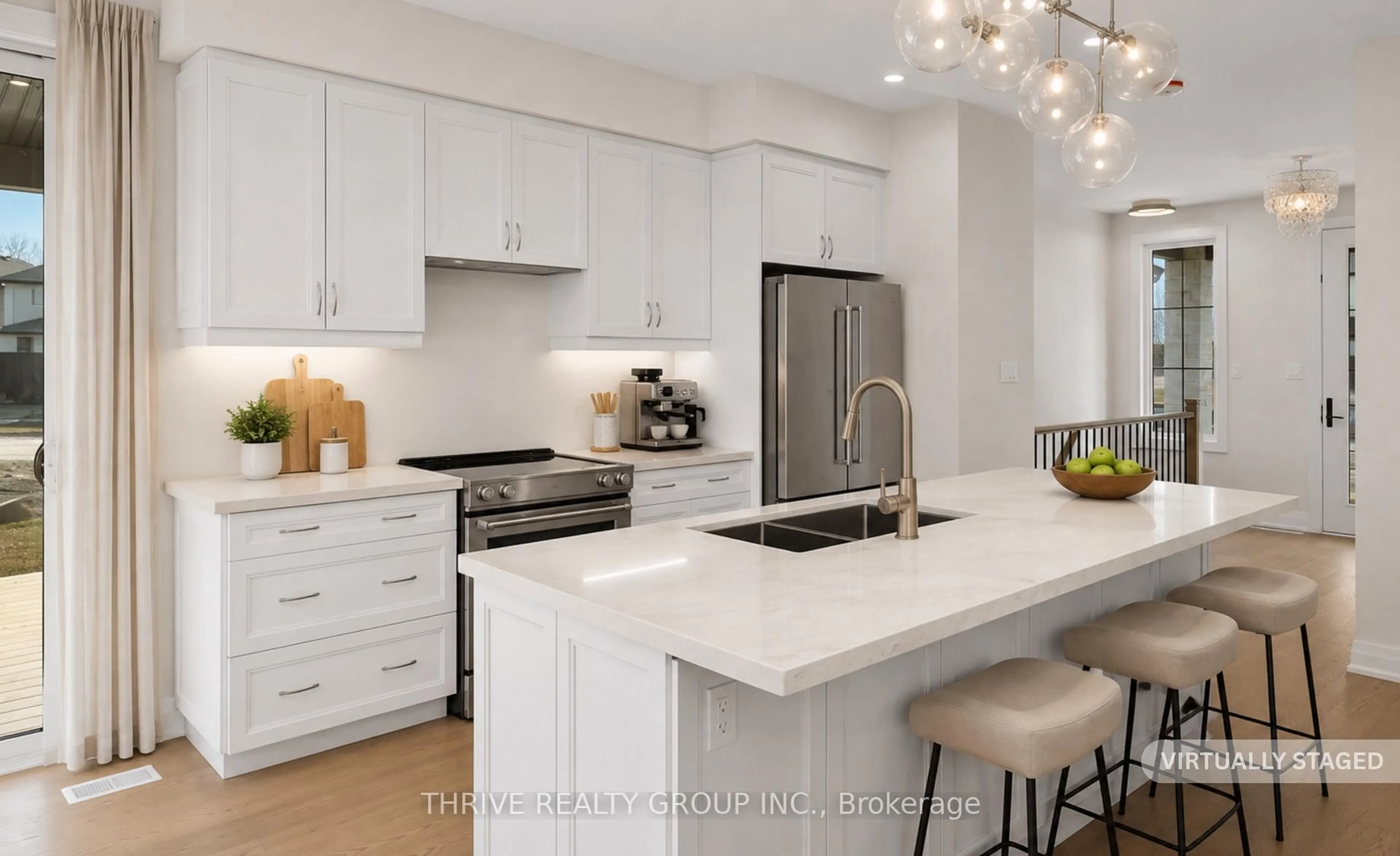 Open concept kitchen, ceramic/tile floor for 3897 Big Leaf Tr, London South Ontario N6P 0J9