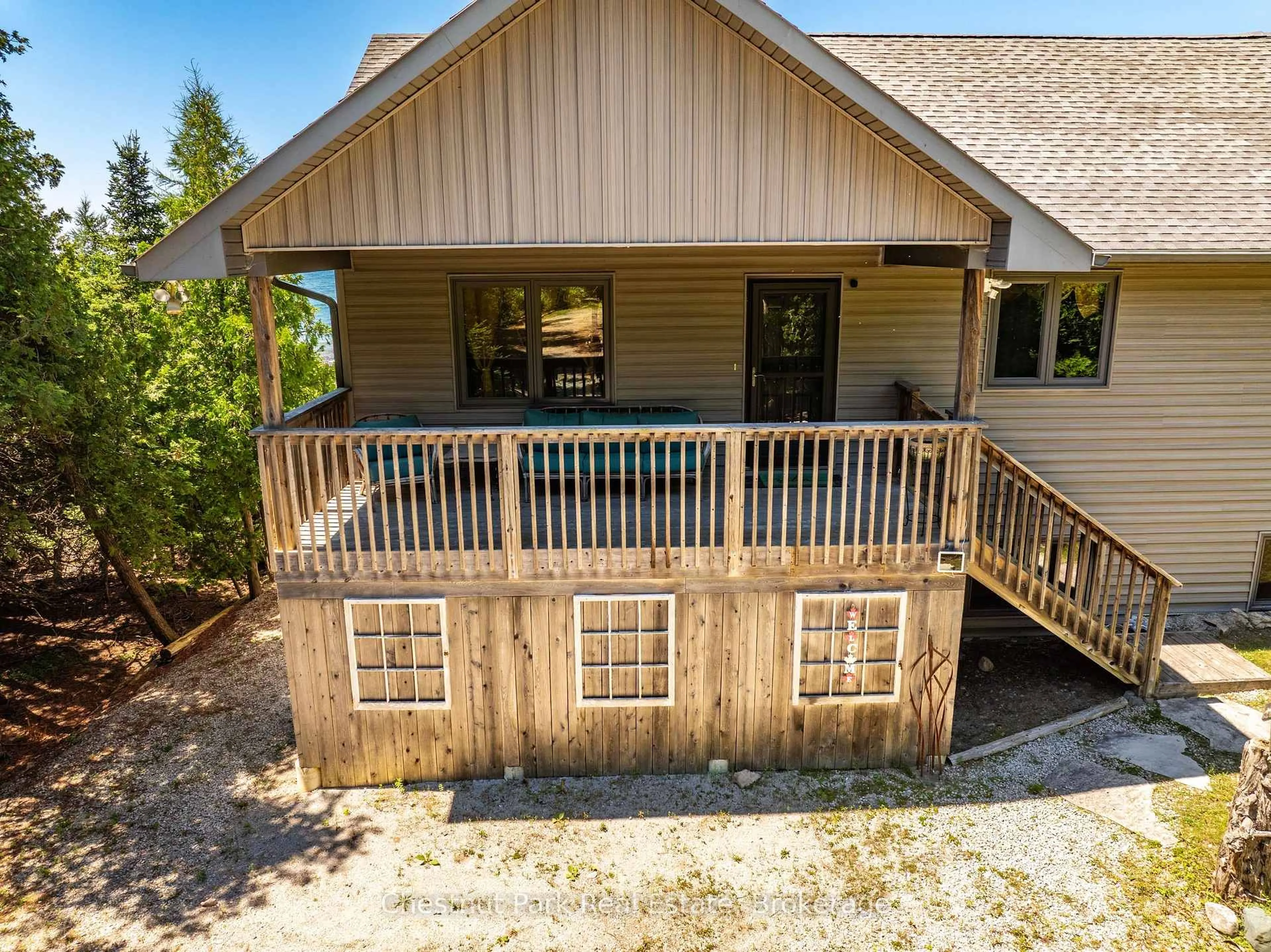 A pic from outside/outdoor area/front of a property/back of a property/a pic from drone, water/lake/river/ocean view for 145 Eagle Rd, Northern Bruce Peninsula Ontario N0H 2R0