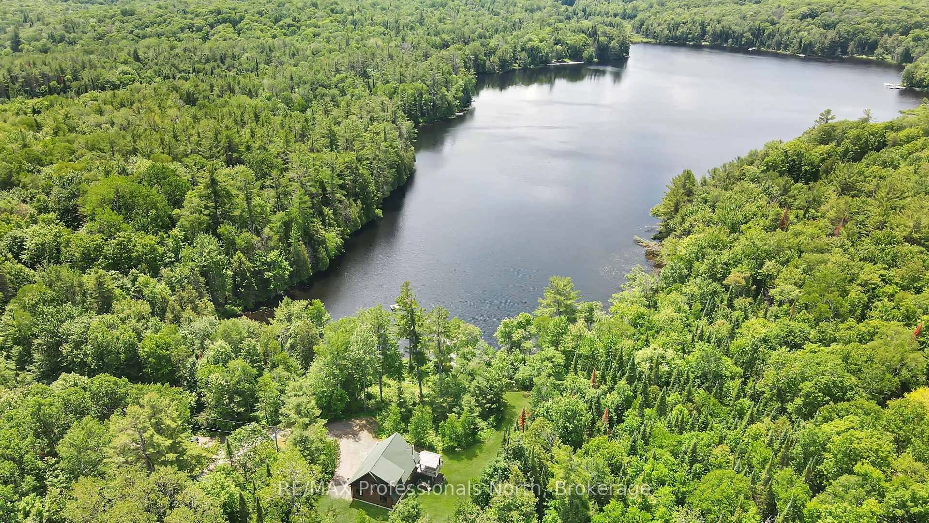 A pic from outside/outdoor area/front of a property/back of a property/a pic from drone, water/lake/river/ocean view for 3047 Harburn Rd, Dysart et al Ontario K0M 1S0