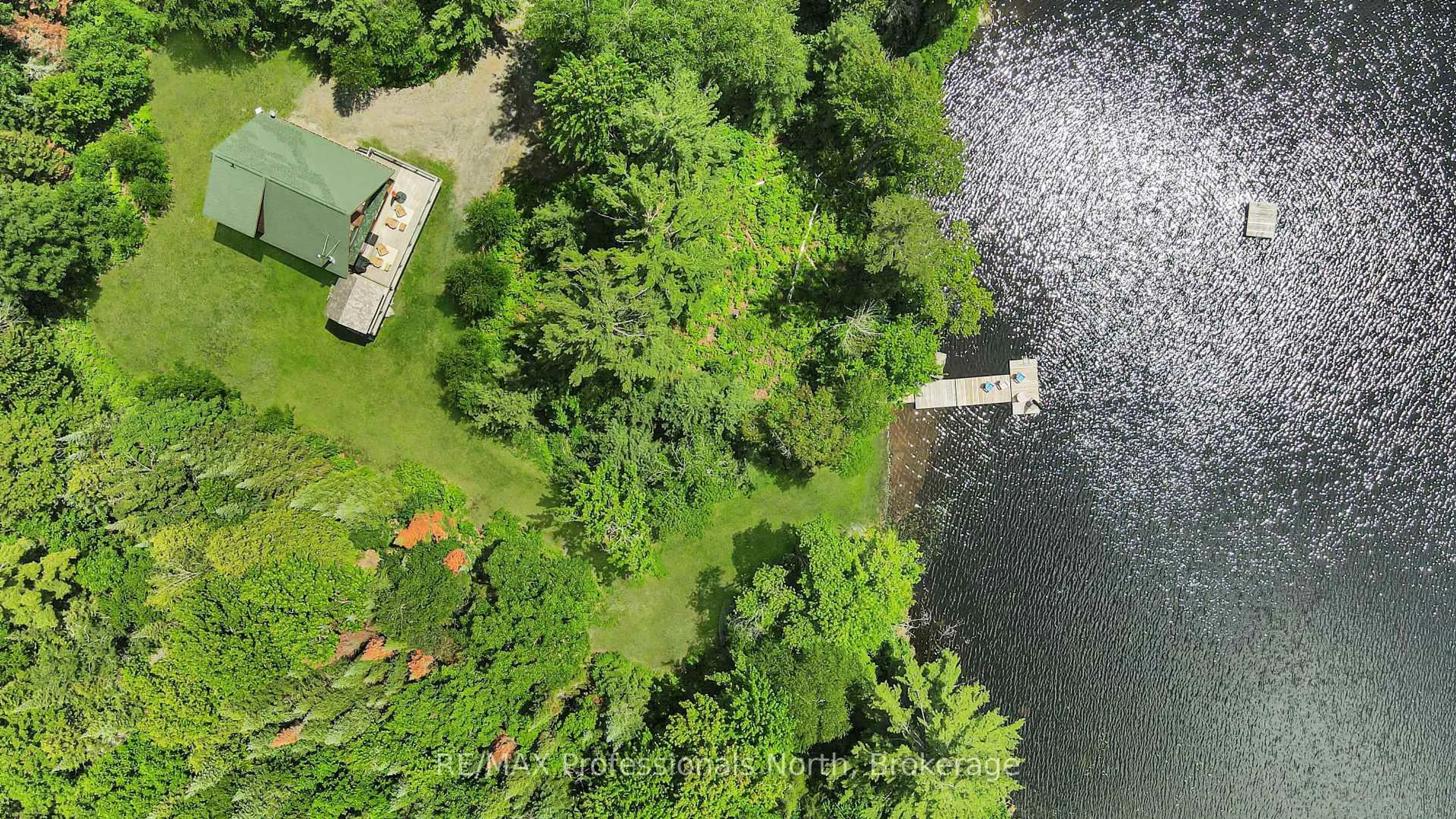 A pic from outside/outdoor area/front of a property/back of a property/a pic from drone, water/lake/river/ocean view for 3047 Harburn Rd, Dysart et al Ontario K0M 1S0